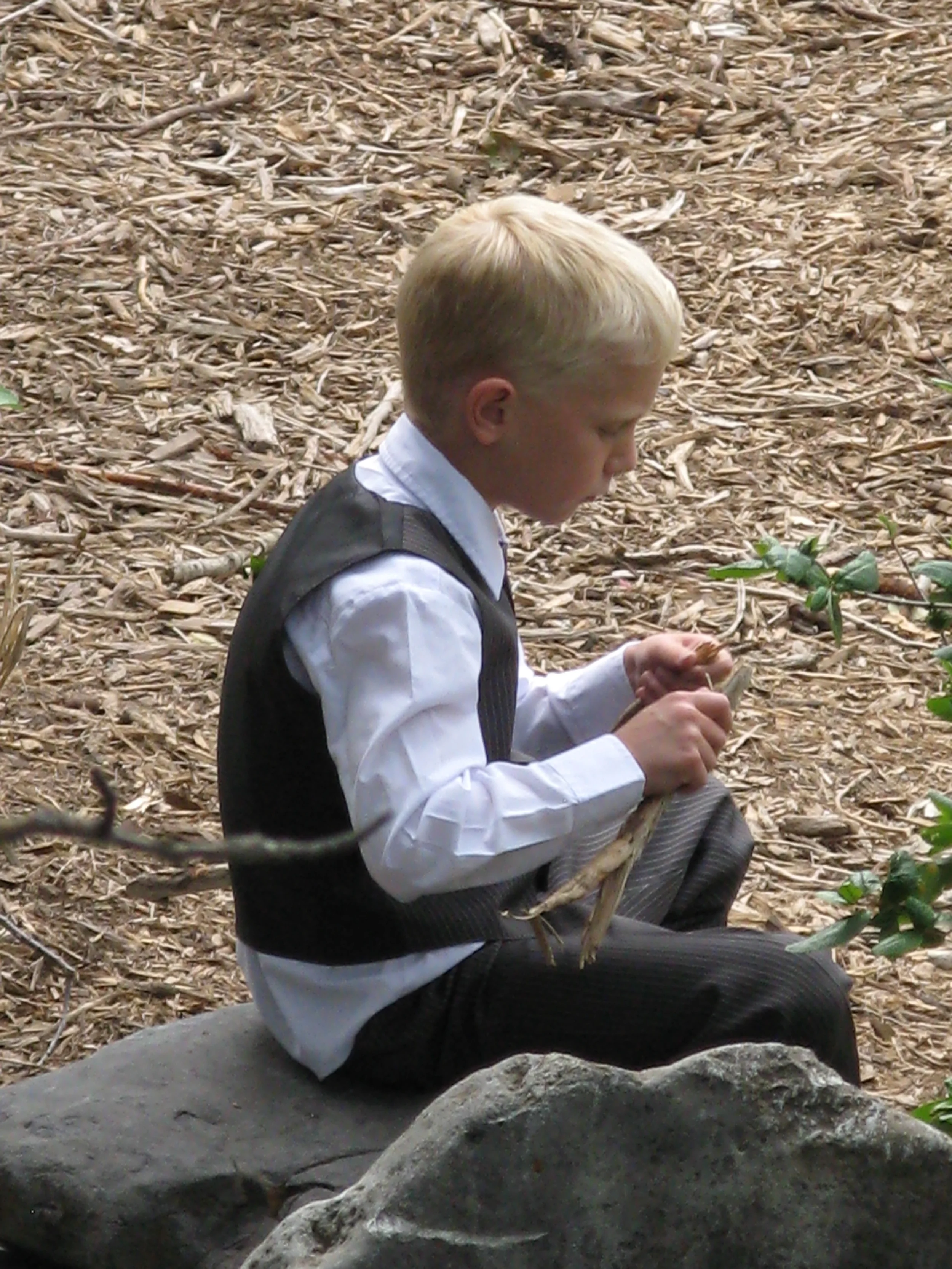 Little boy by the river