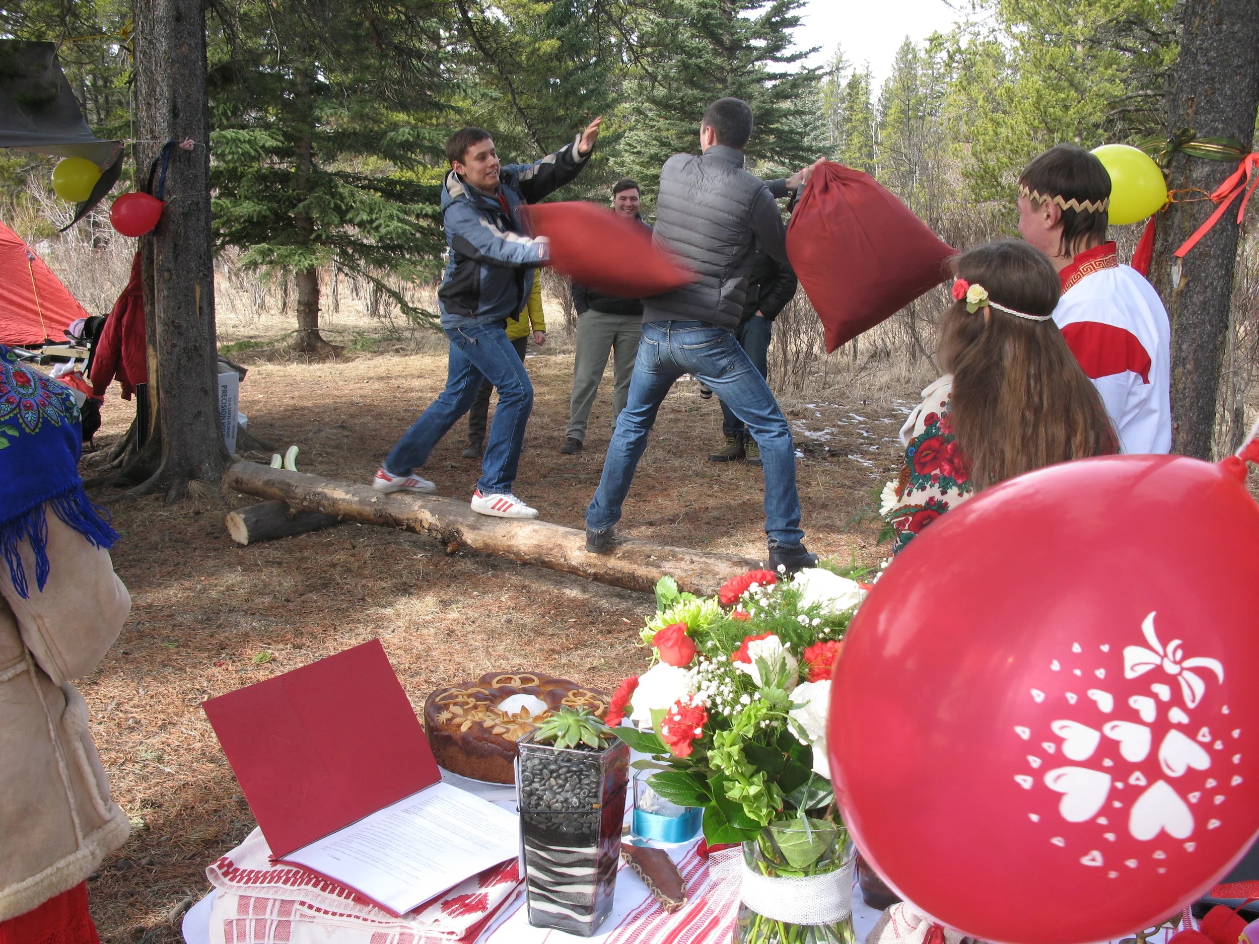 Pillow fighting to be best man gallery.JPG