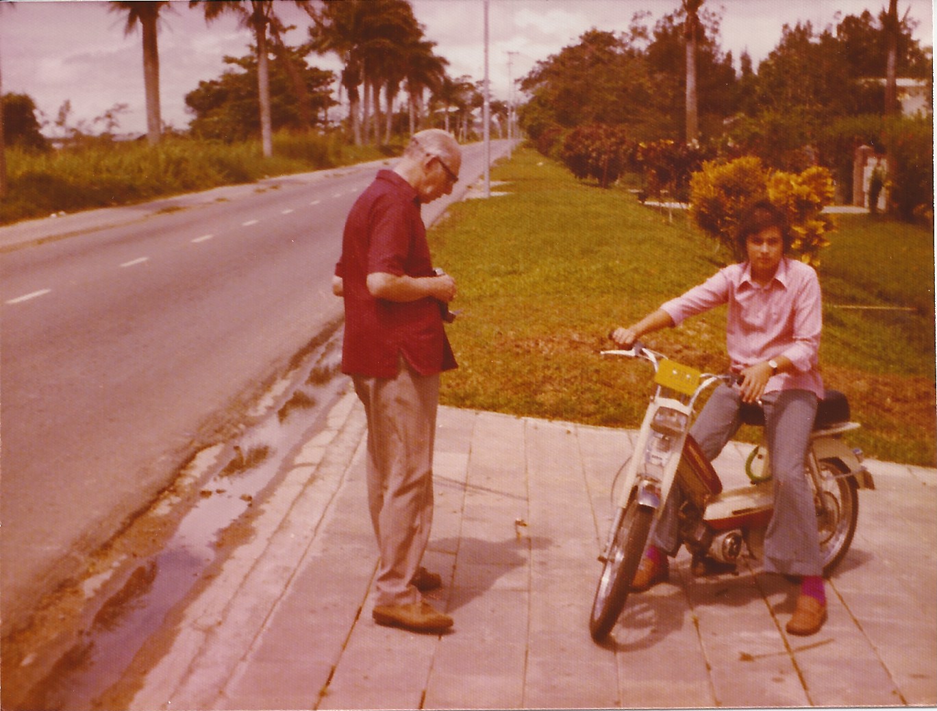 Grandfather de Groot and Michael de Groot in Surinam 1974