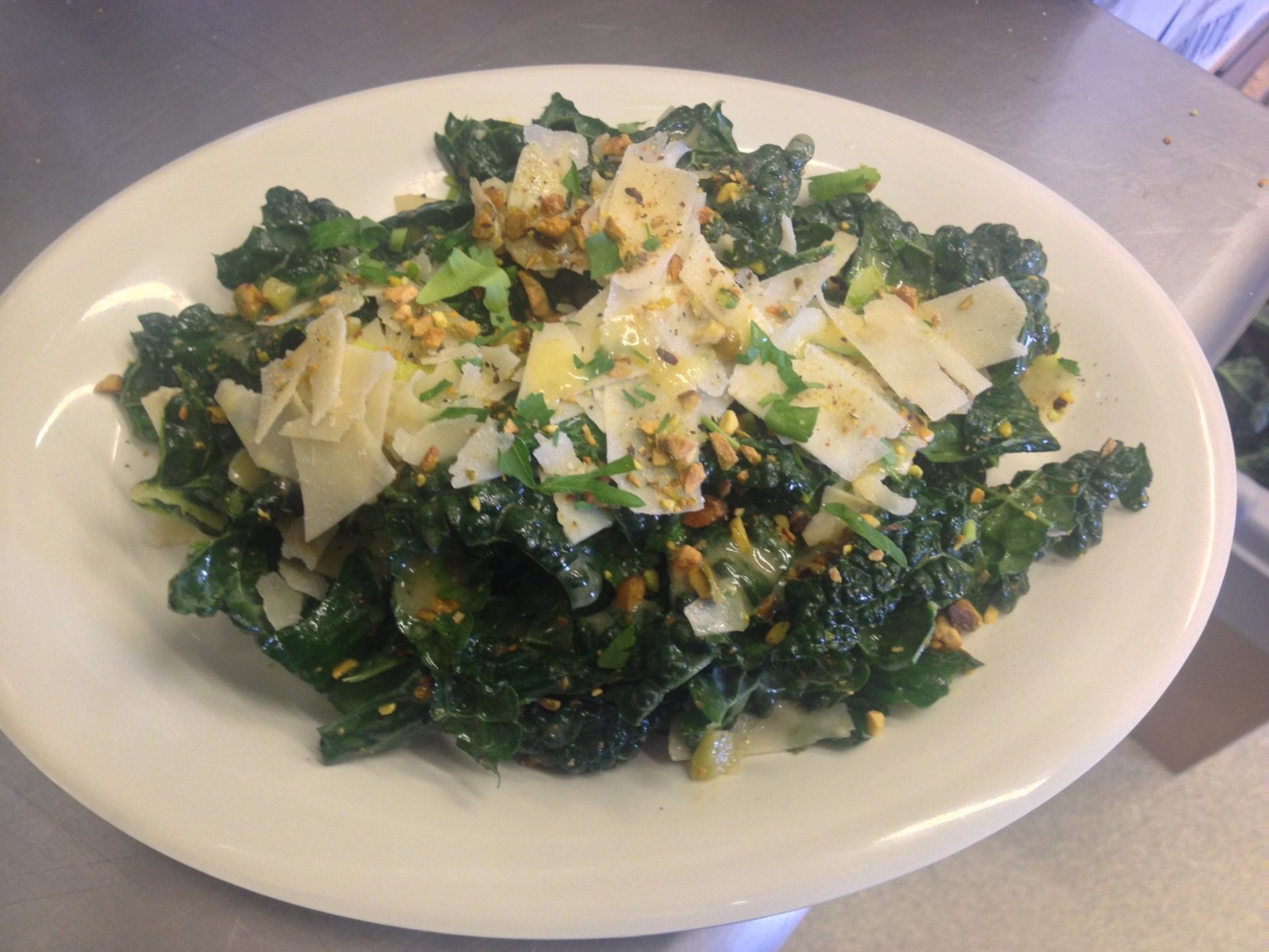 Kale Salad with lemon mustard vinaigrette