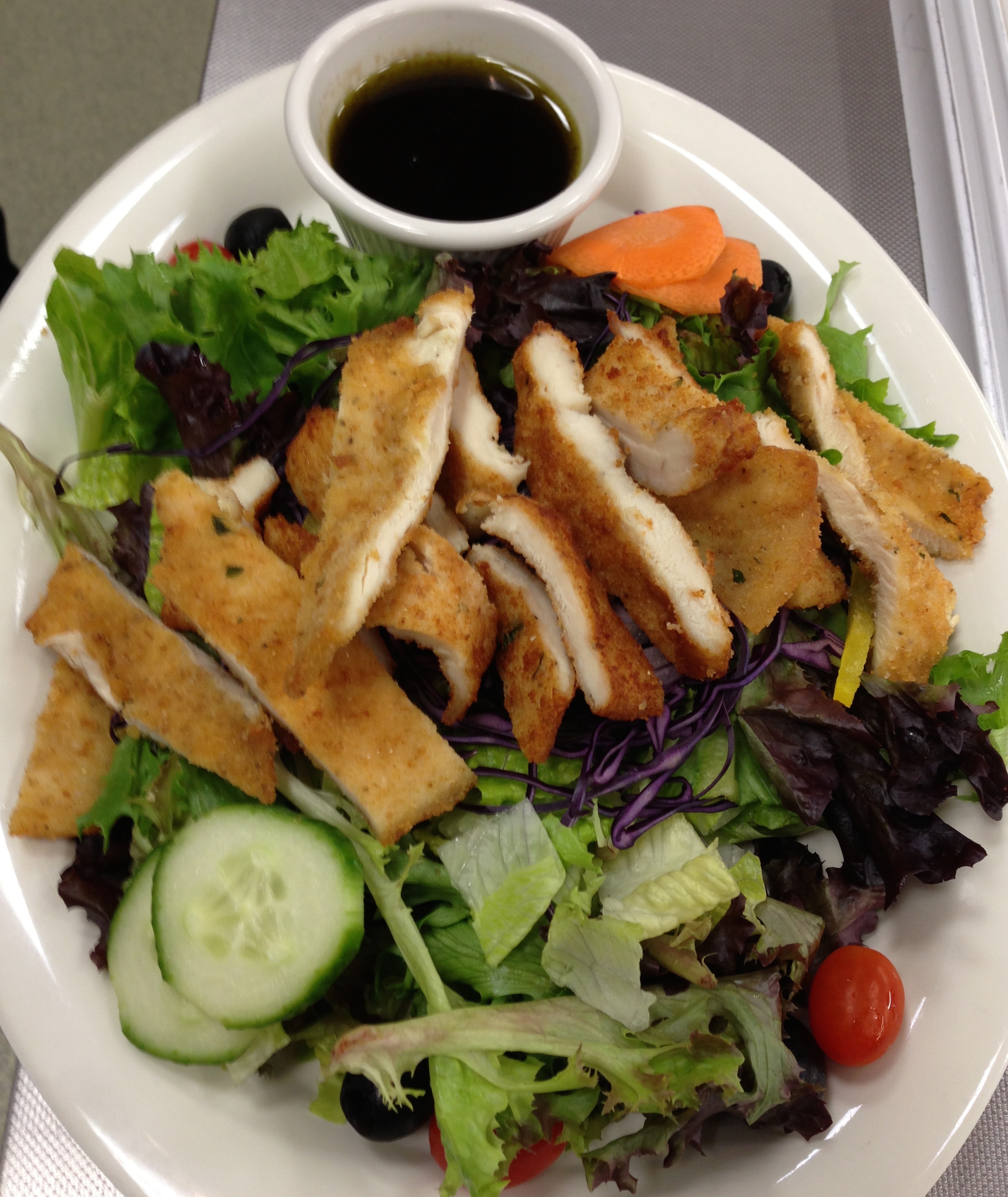 Garden Salad & Breaded Chicken Cutlet