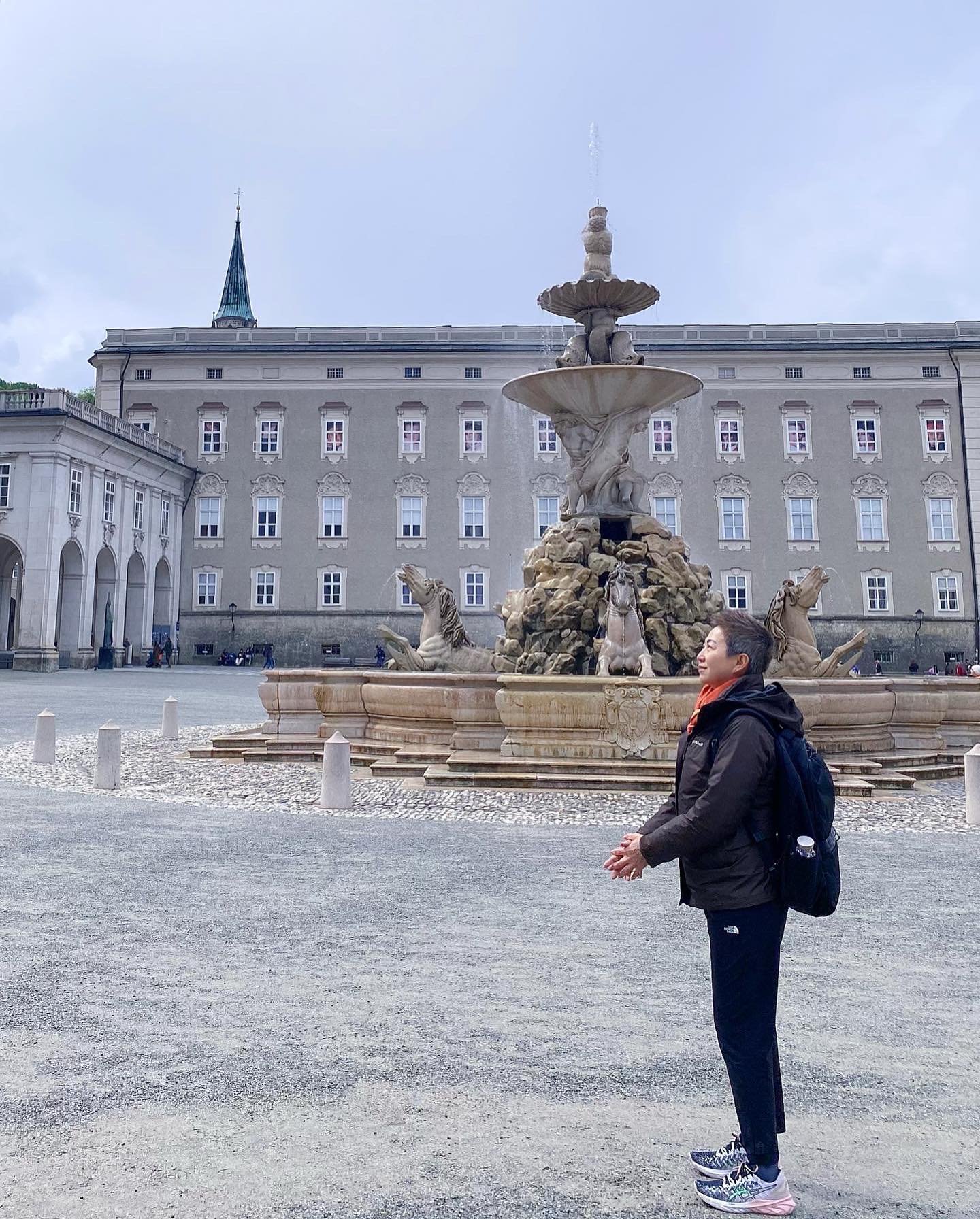 Center of Salzburg on a cloudy day.