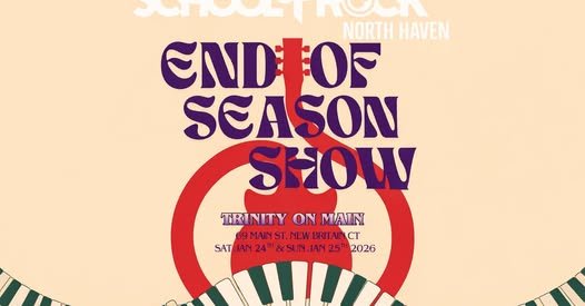 (Snow Date) This evening will showcase all of School of Rock’s performance program show, Rock 101 students and adult band. This shows will also be free and open to the public.