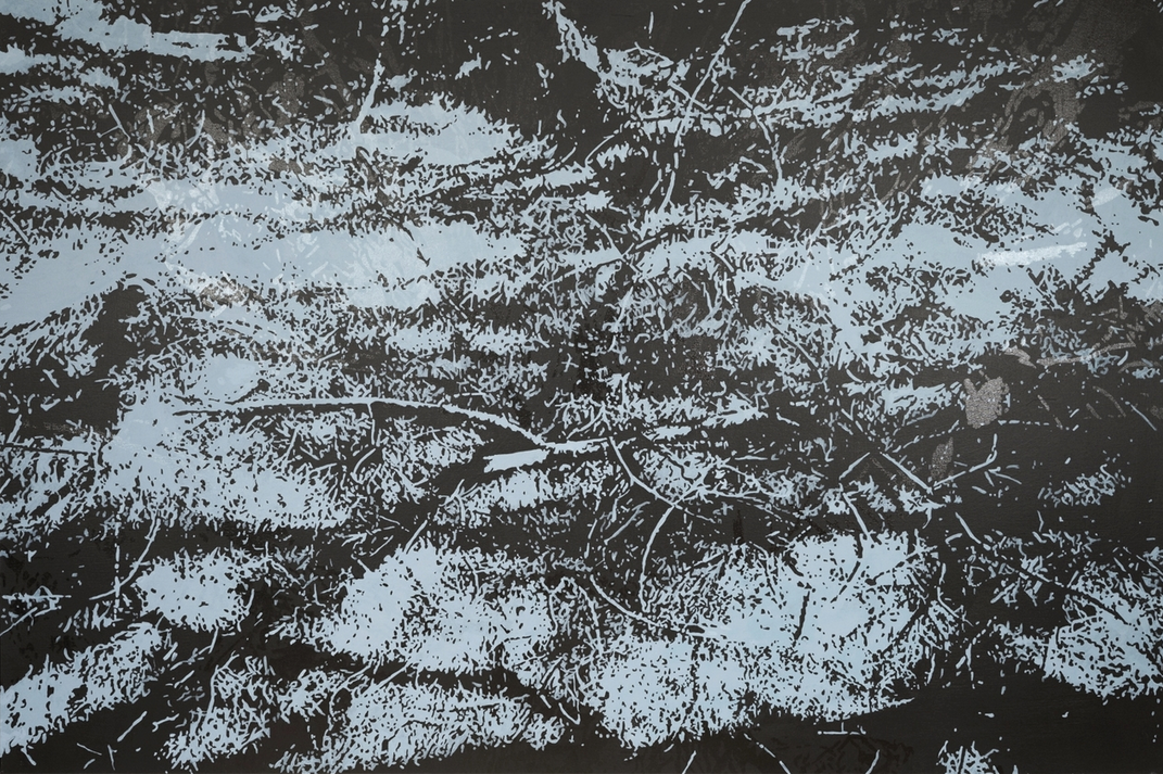   Broken Branch,  2015                                                                      Acrylic, Gesso &amp; Varnish on canvas, 100 x 150cm 