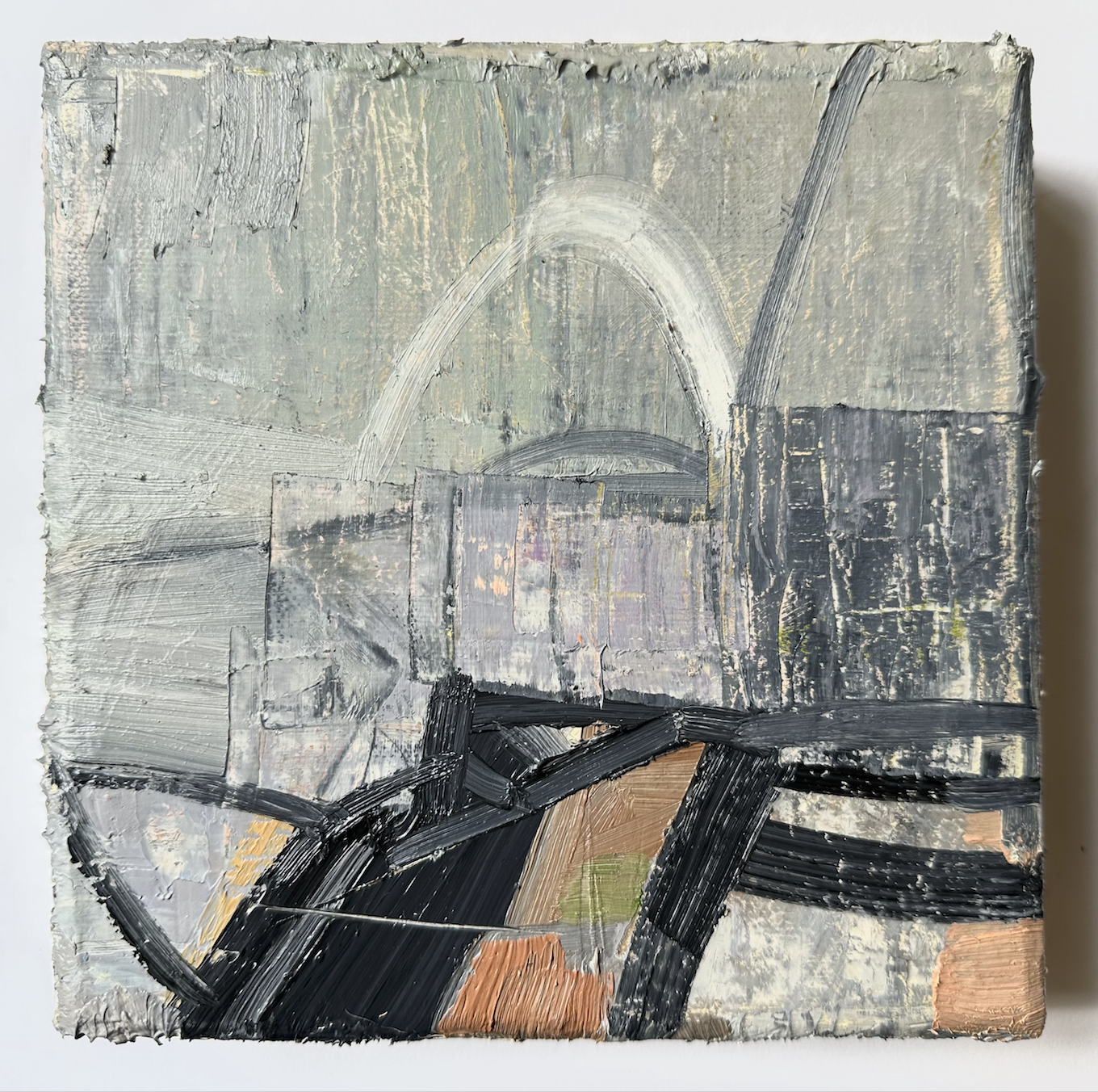 Flattened Space,
Oil on canvas,
21.0 x 21.0 cm
2024