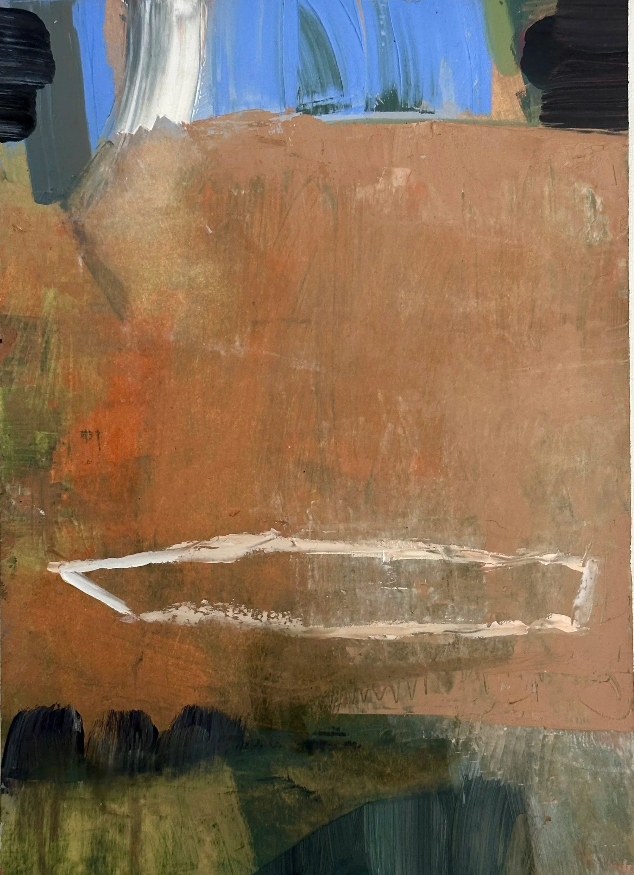 Intruding Form,
Oil & Turpentine on paper,
29.7 x 21.0 cm,
2025