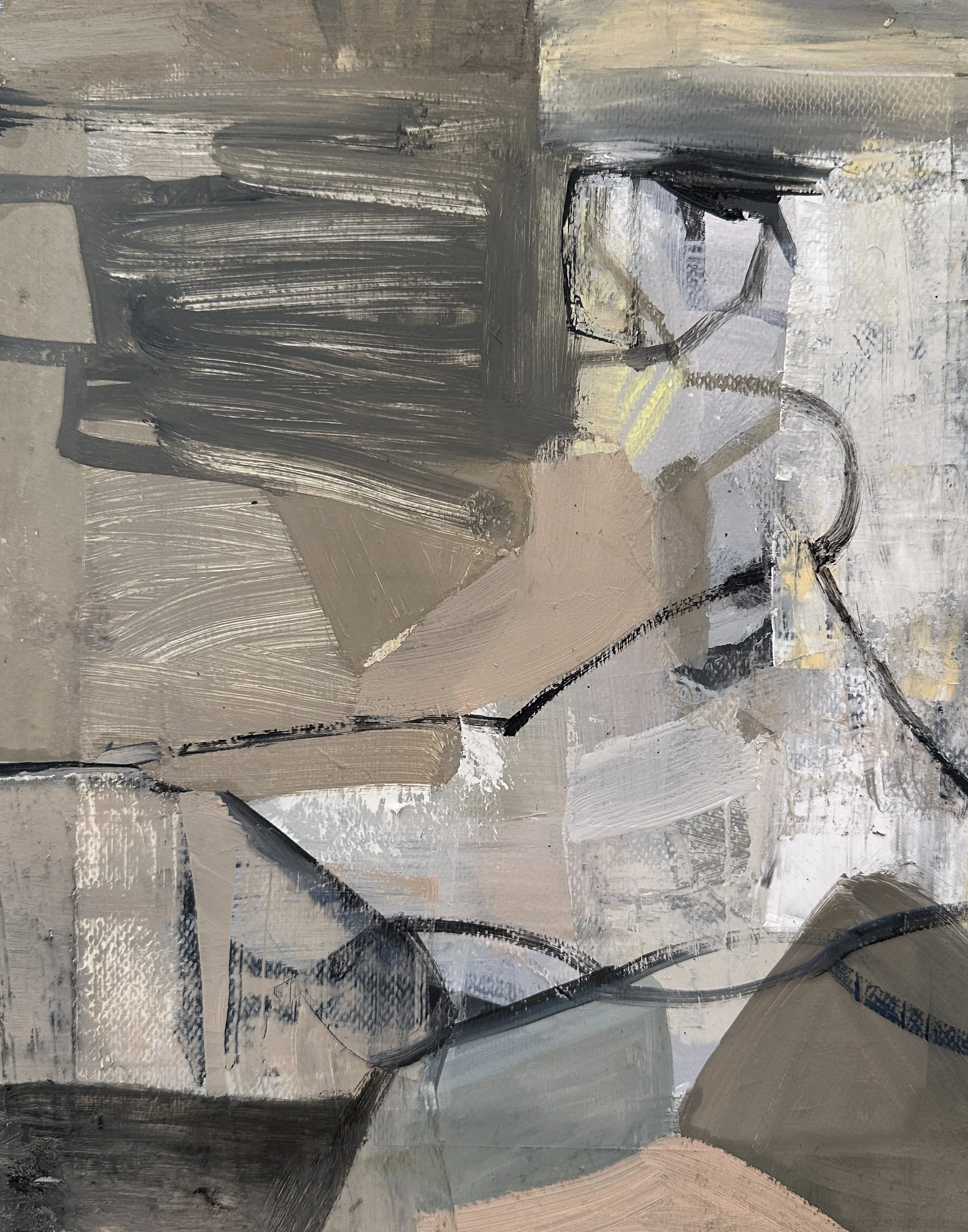 Moving Around,
Acrylic, Oil & Turpentine on paper,
29.7 x 21.0 cm,
2025