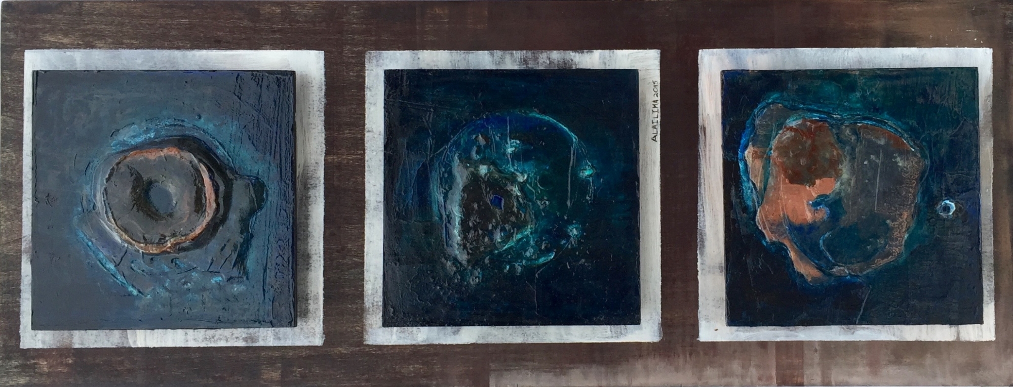   Imaginary Topography   Oil on Wood Panels  24" x 9.5"  2015 