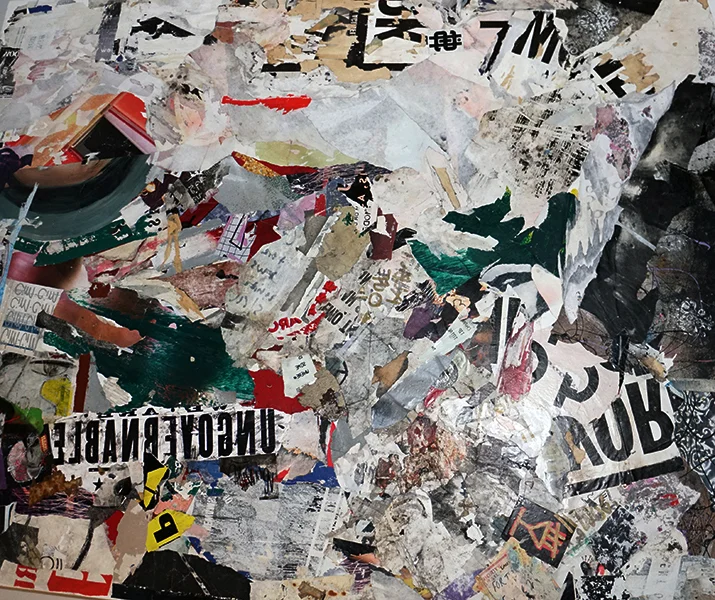 Skin of Brooklyn mix media on canvas 48” x 60” 2018
