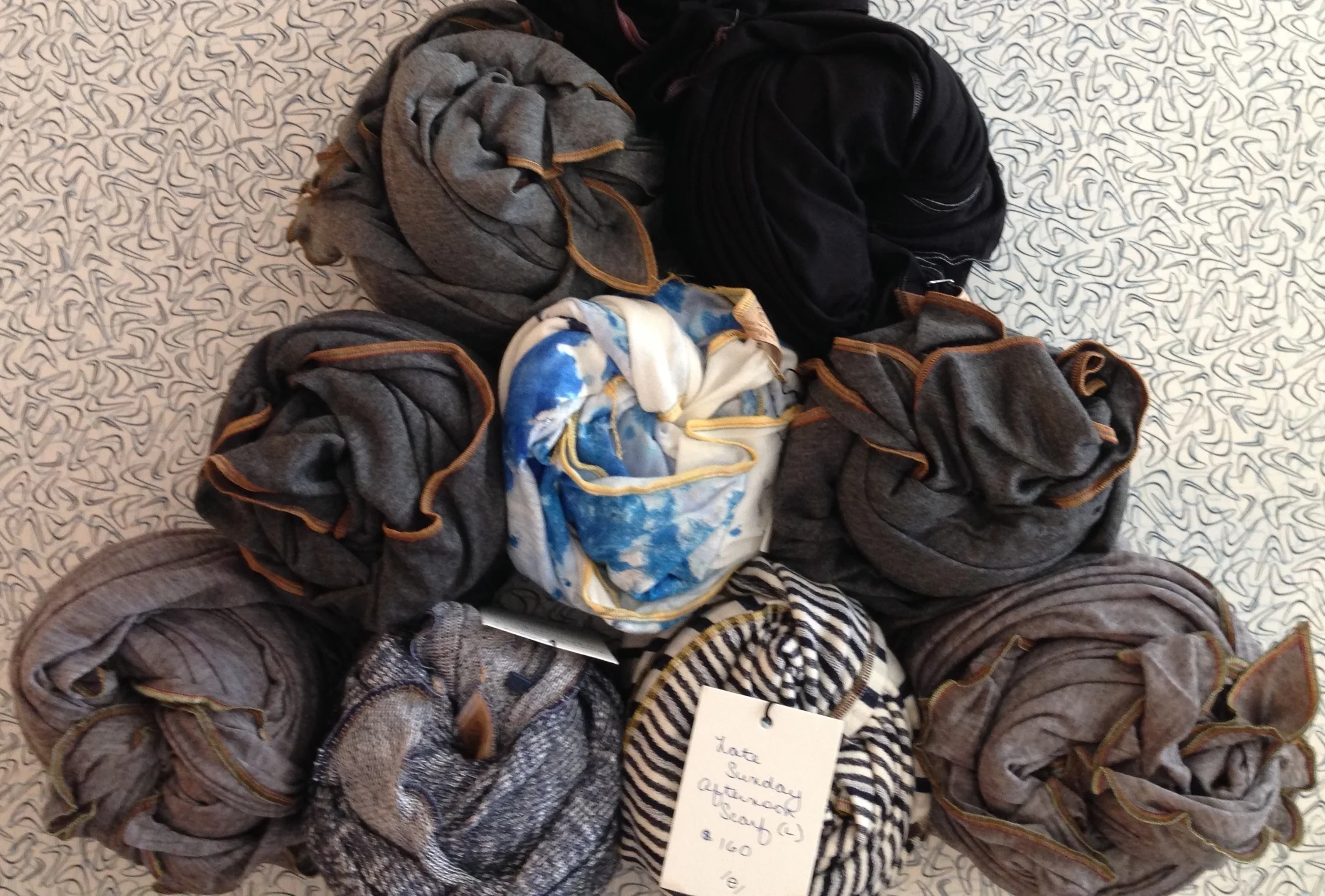 late sunday afternoon scarves, $160