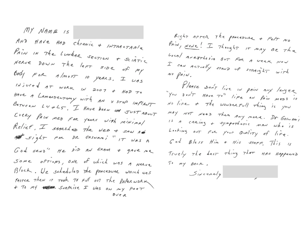 Testimonial - Epic Pain Management