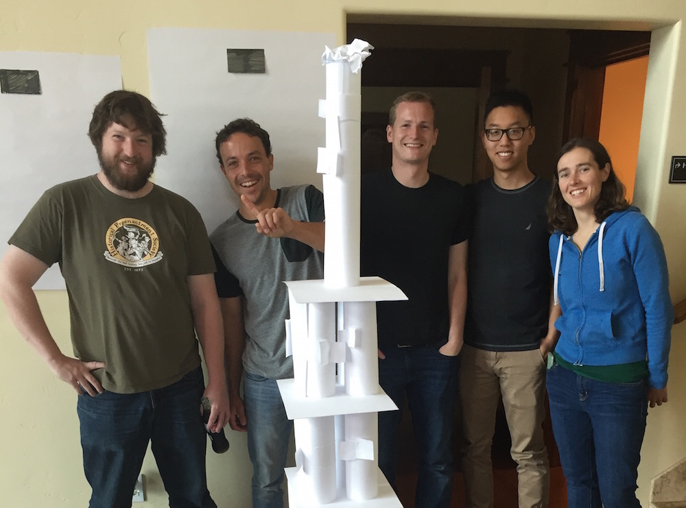 The tallest "Ice Mountain" tower, which was eventually disqualified for a rule violation.