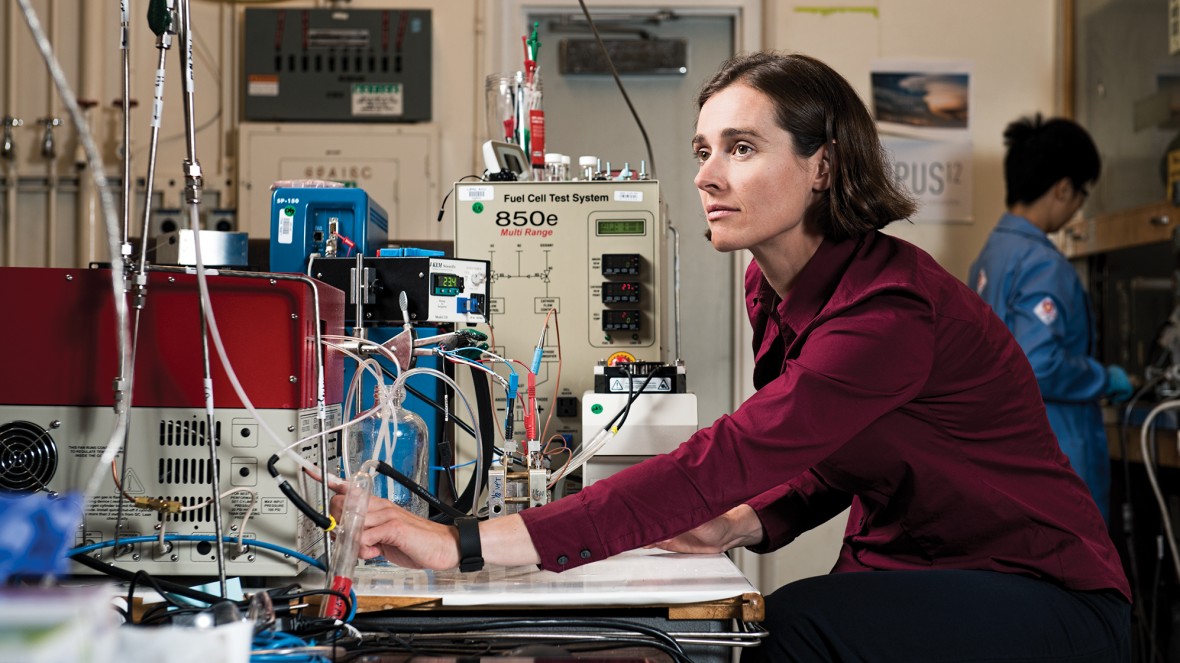 Kendra Kuhl in the Opus 12 lab at Berkeley Lab