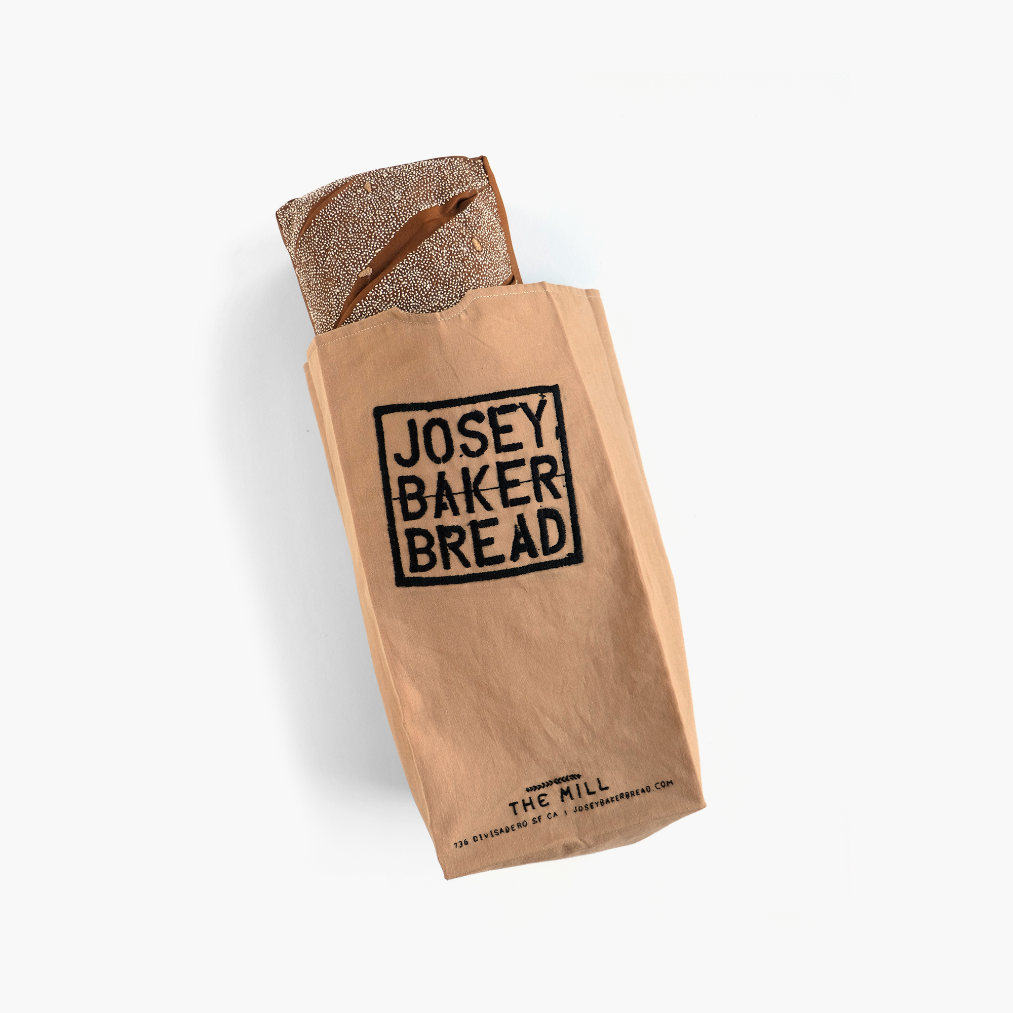 Bakers with Personality Dark Mountain Rye from Josey Baker Bread Foam, fiberfill, cotton cloth, embroidery floss 4 x 12.25 x 6 in 2014