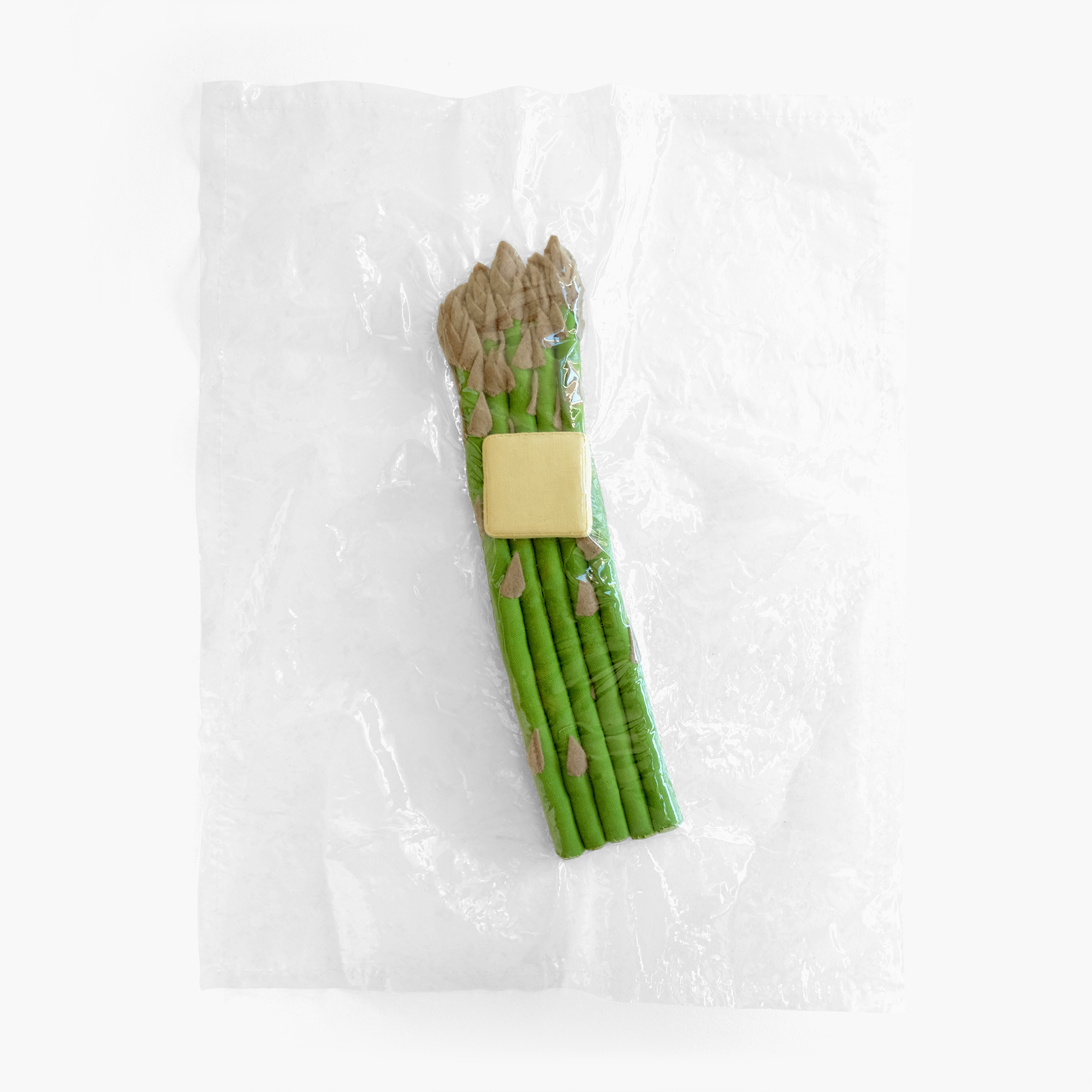 Sous Vide for One Asparagus with butter Fiberfill, felt, cotton cloth, vinyl 0.5 x 14 x 11 in 2014