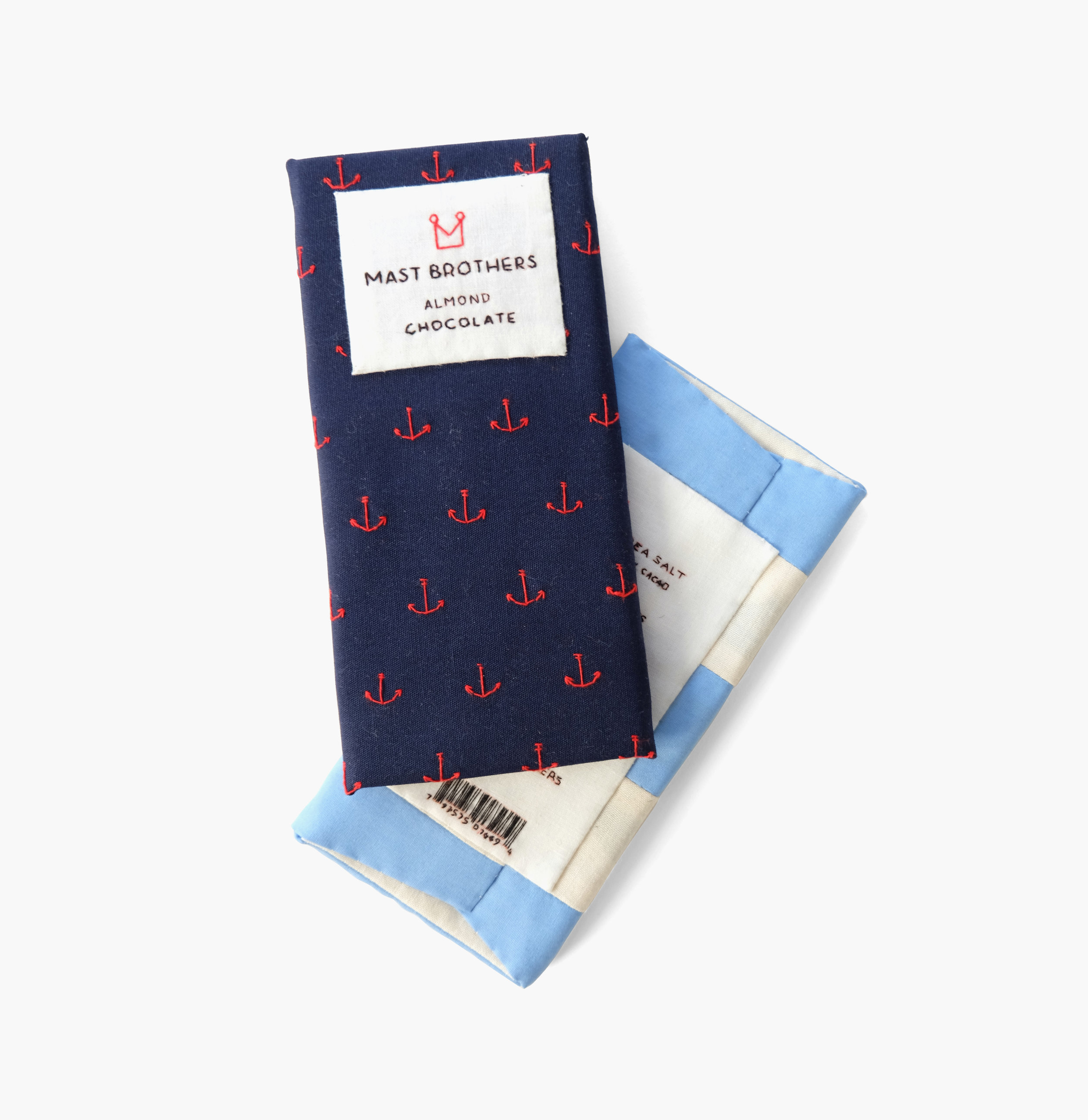 Collectible Confections Artisan Collection in Almond and Sea Salt from Mast Brothers Felt, cotton cloth, embroidery floss 6.125 x 2.875 x 0.3 in each 2014