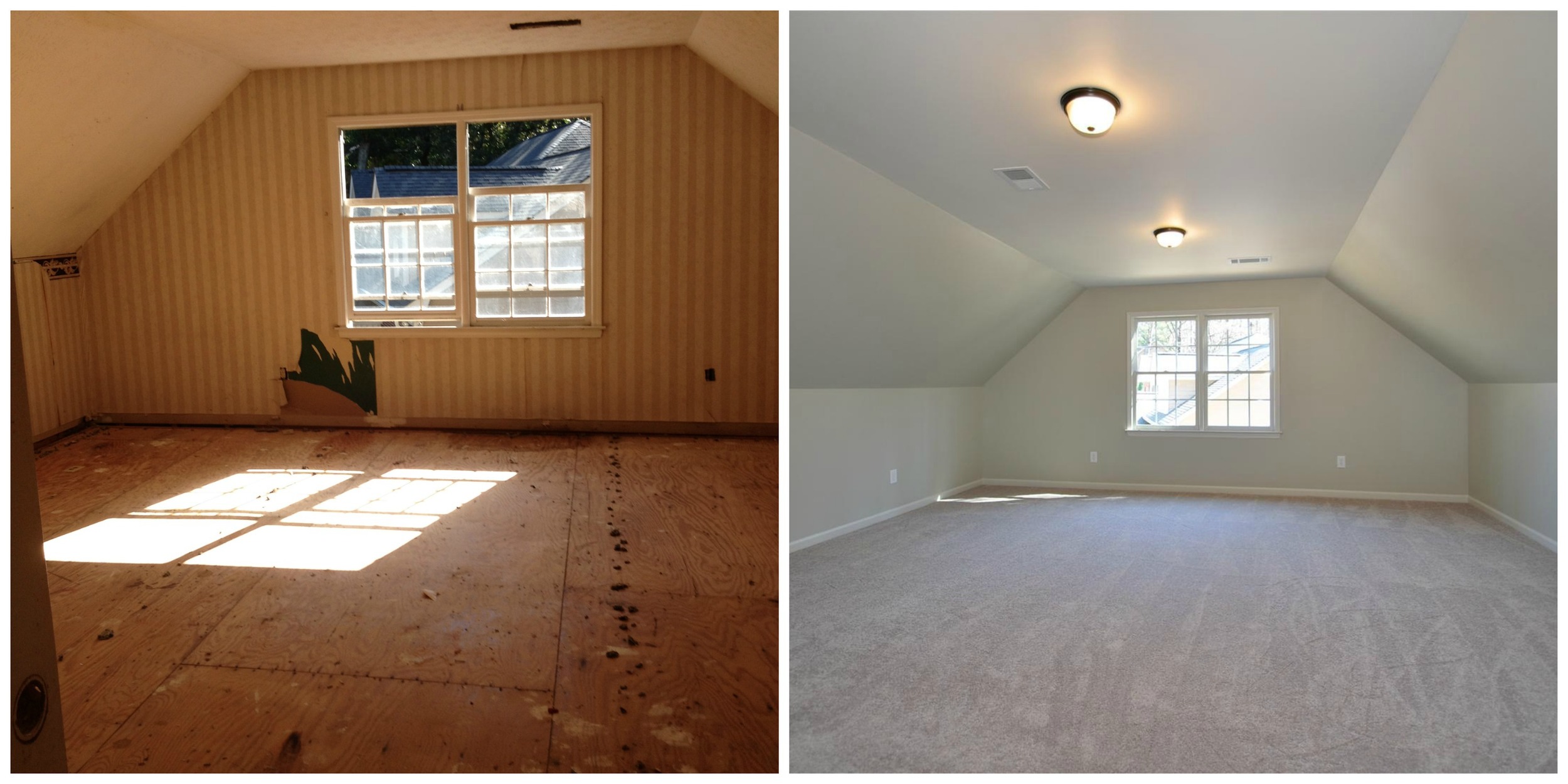 Bonus room before and after