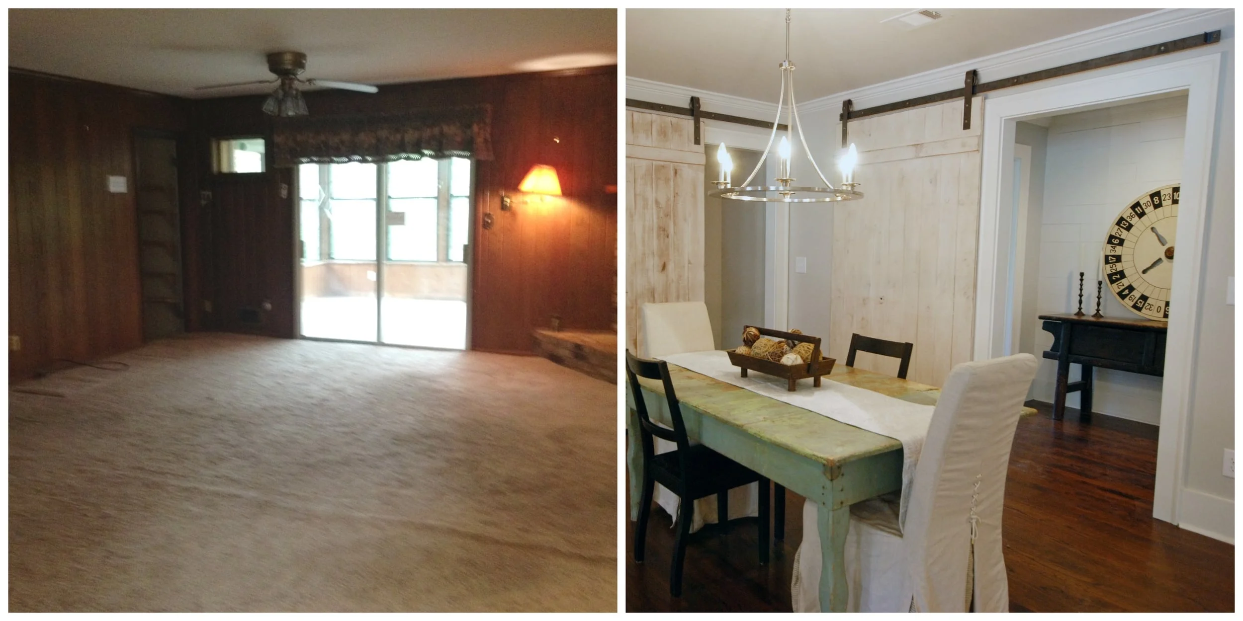 Dining before and after