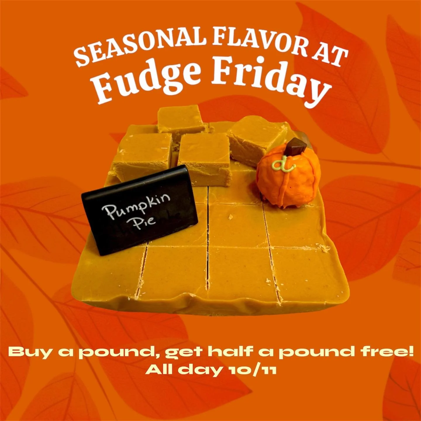 It&rsquo;s Fudge Friday! 
Buy 4 pieces (1 lb) Get 2 pieces (.5 lb) FREE
.
.
.
#sweettooth #dessert #sweet #snacks #sweettreats #candyshop #candy #candystore #ssi #stsimonsisland #stsimons #handmade #homemade #fudge