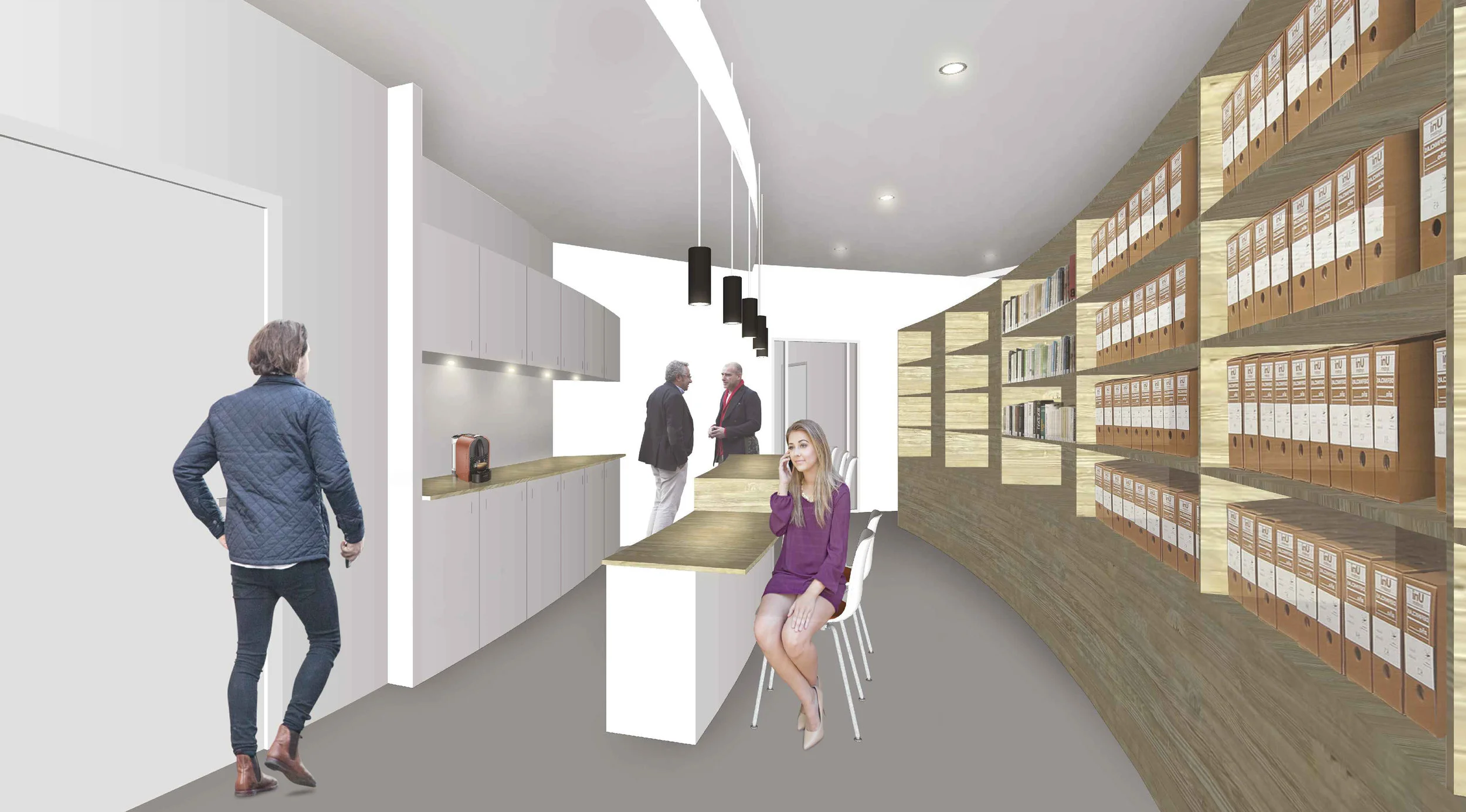 Vue sur l'espace cuisine