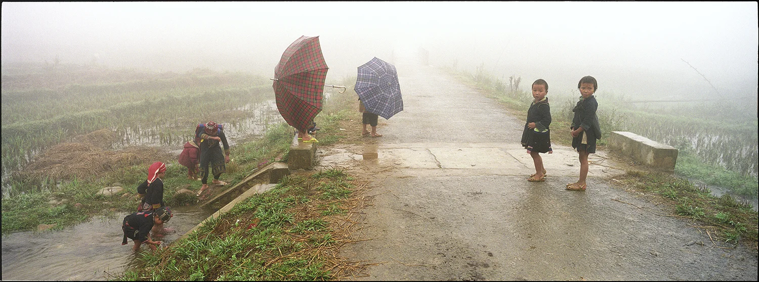 H'Mong children going to school