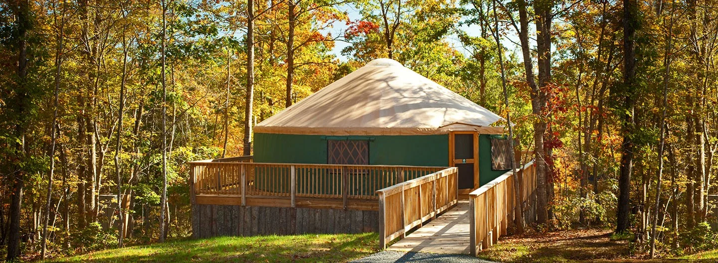 Yurt with an accessible entrance.