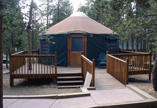 Yurt with an accessible entrance.