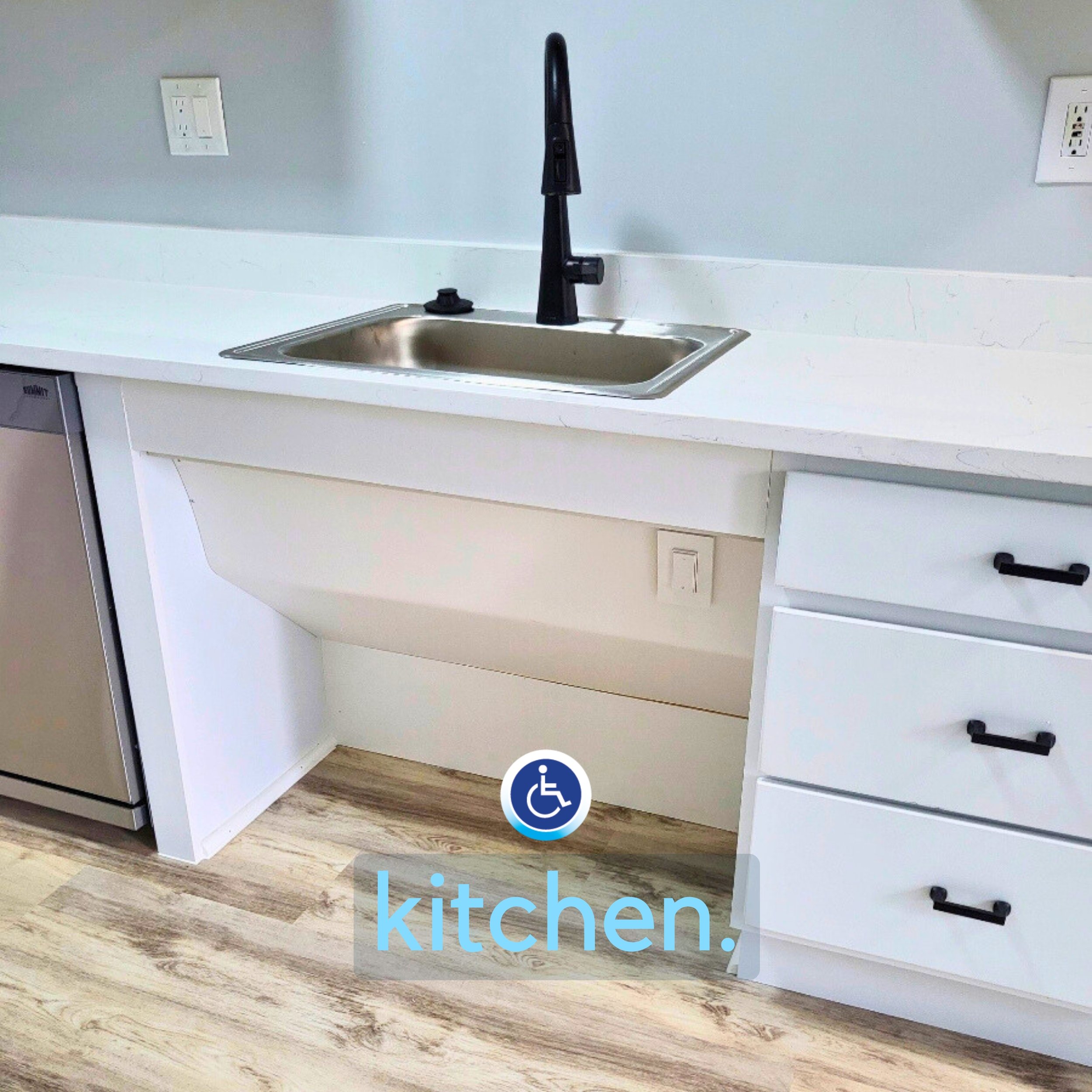 “Barrier-free accessible kitchen remodel in Michigan for wheelchair accessibility and aging in place”