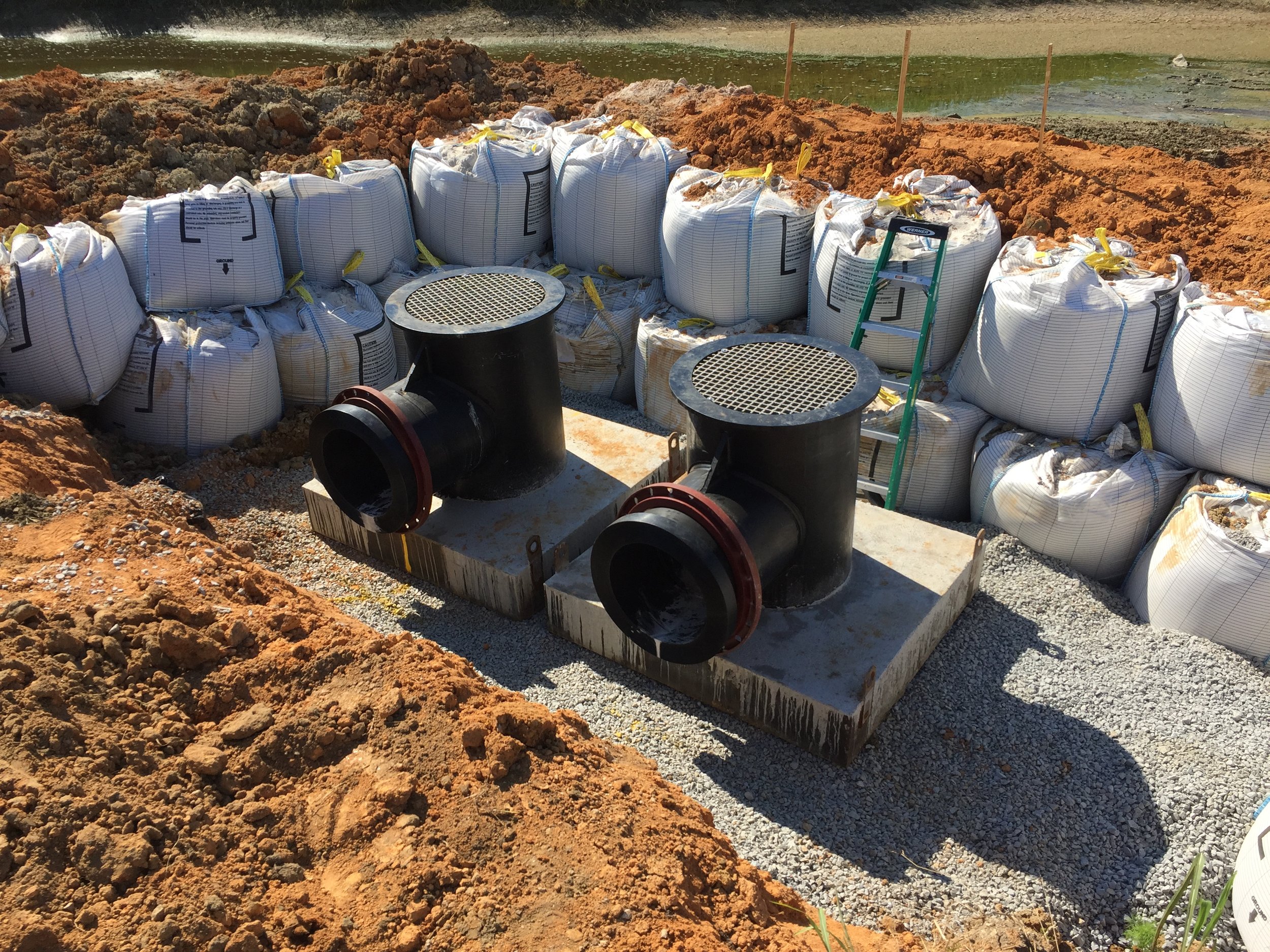 Stormwater Emergency Overflow Dam Installation