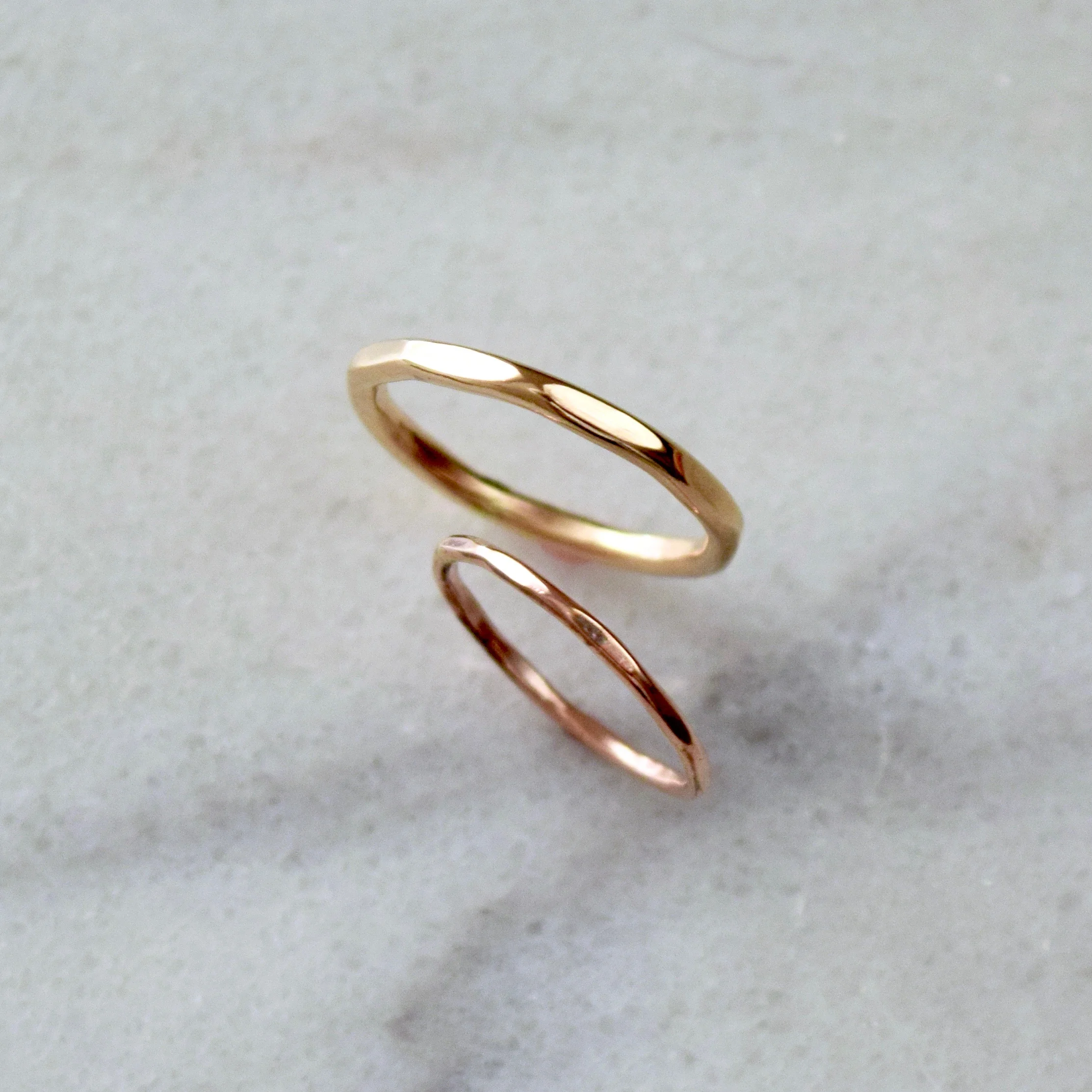 A simple faceted ring hand forged from recycled gold. Part of our Essentials Rings series. View more at www.everlijewelry.com/essentials