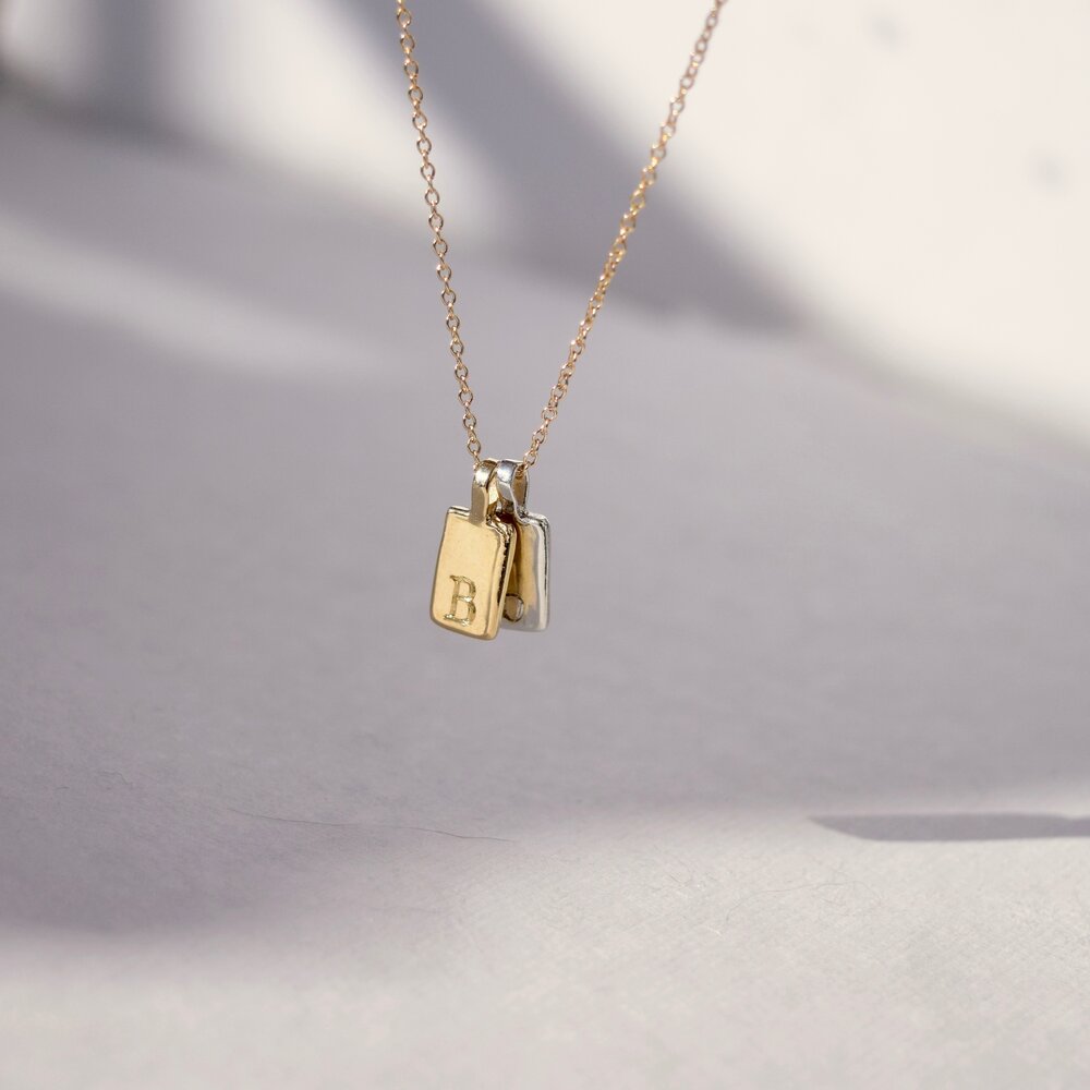 Initial Tag Necklace — Everli Jewelry
