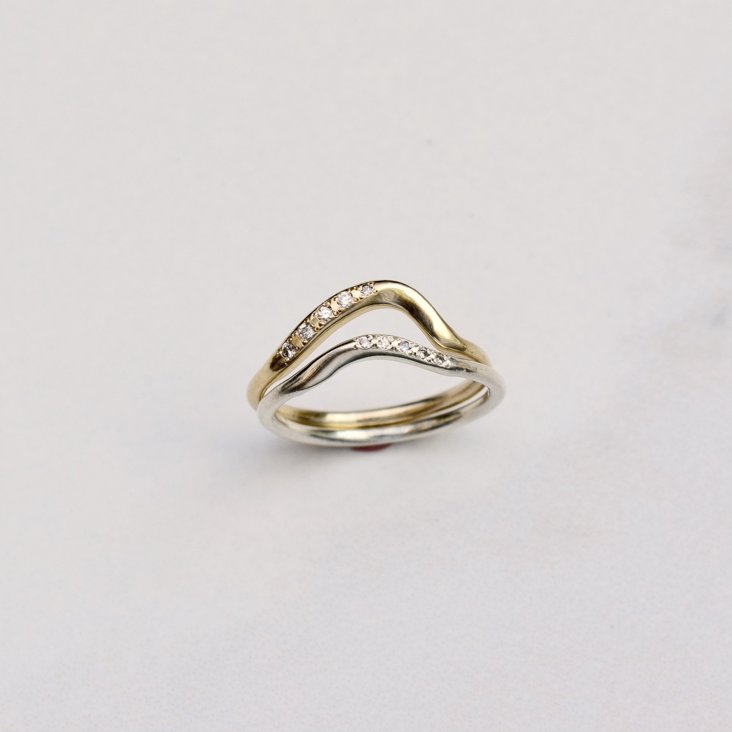 Large Diamond Wave Ring — Everli Jewelry