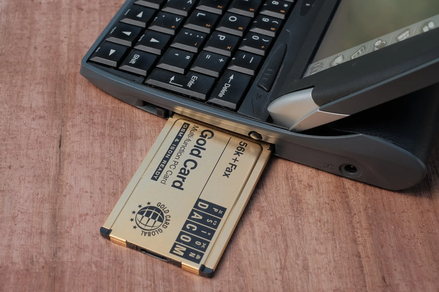 ...and a PCMCIA modem - 56kbps!