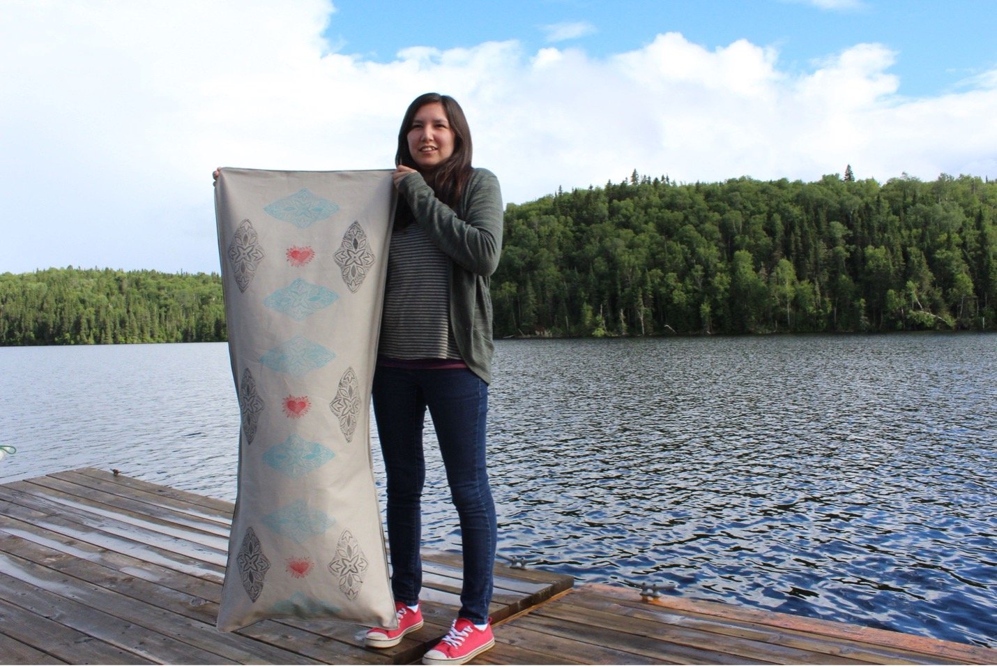  Coussin grand format par Noat Biroté-Boivin, 2015. Crédit photo&nbsp;: Renata Marques Leitao 