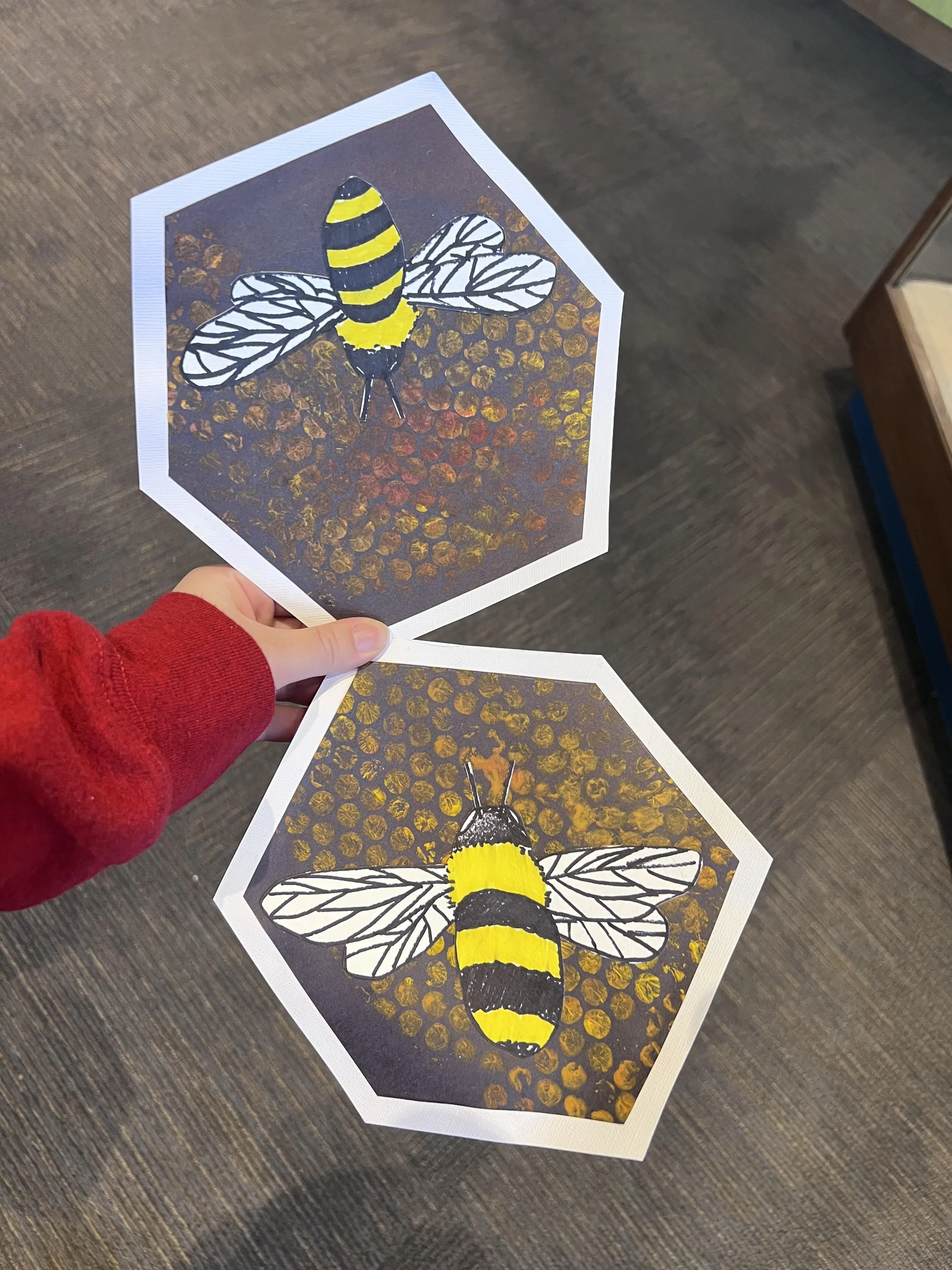 Kids Studio: Mixed Media Honeycomb Bees
