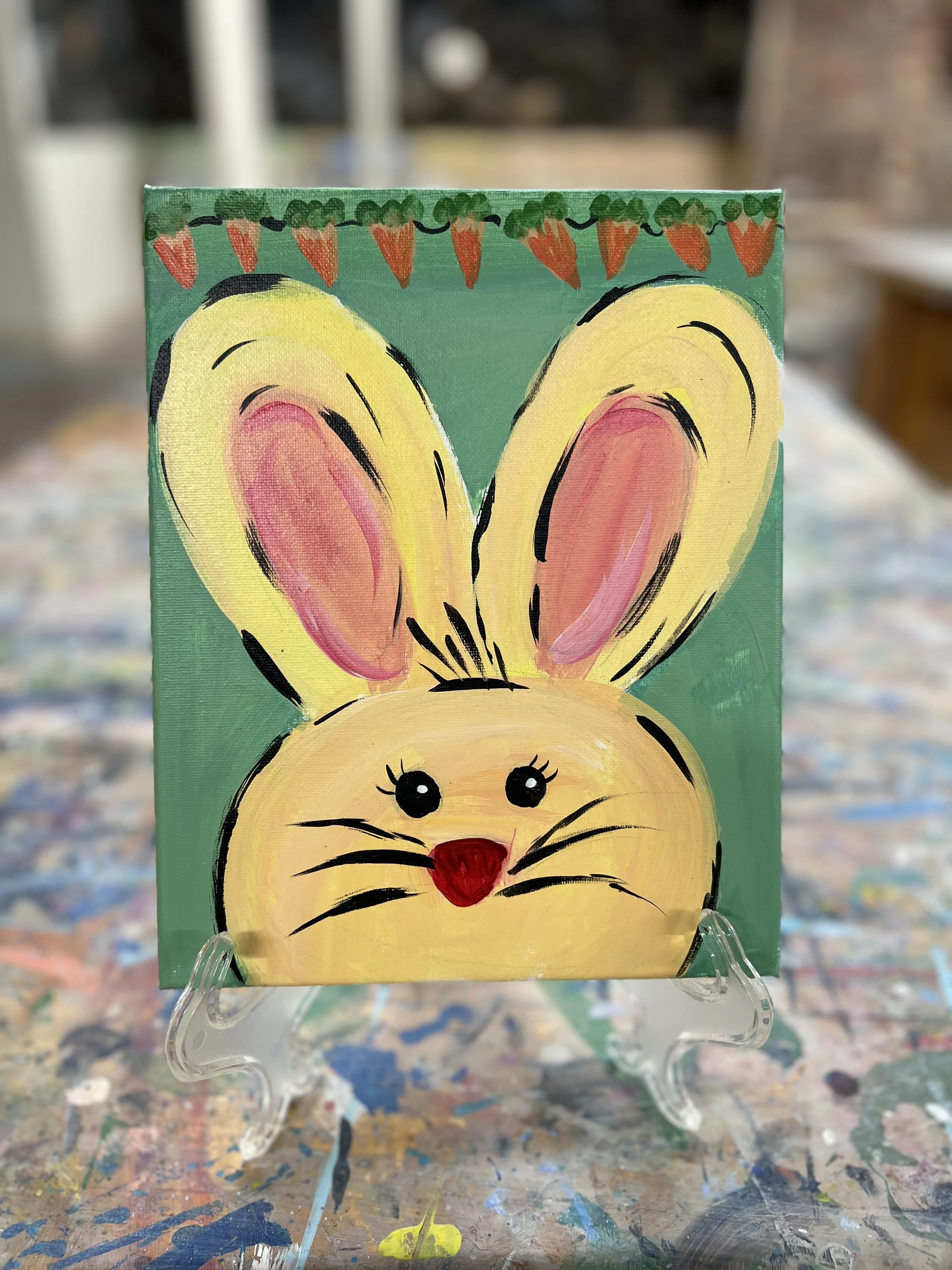 Kids Studio: Bunny Painting on Canvas