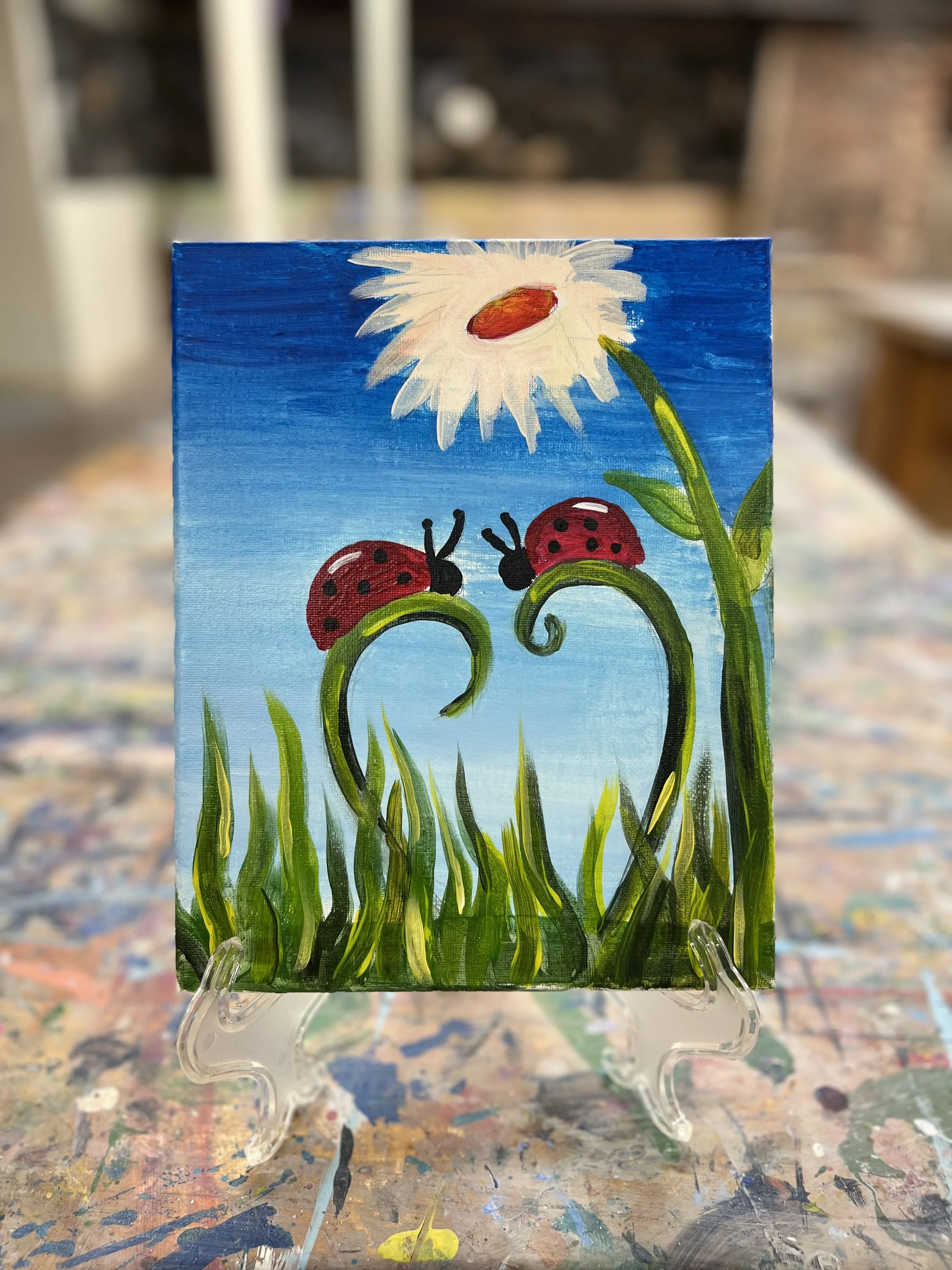 Kids Studio: Ladybugs Painting on Canvas