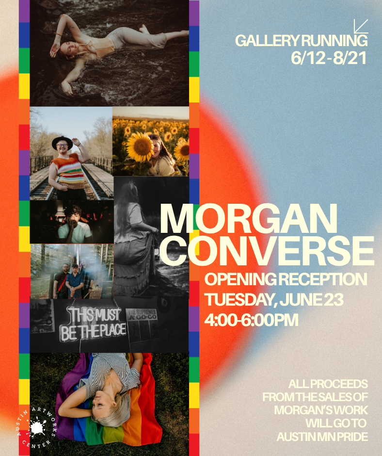 A collage of 8 photographs of people embracing their identities captured artistically through photographer Morgan Converse's camera.