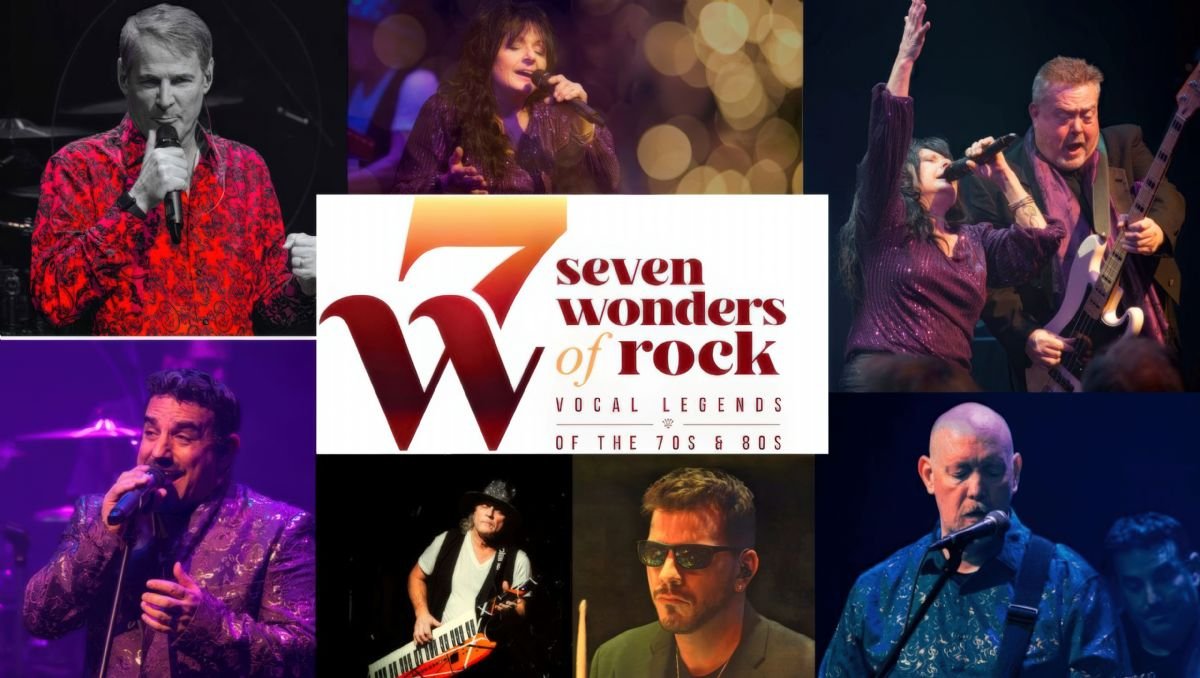 Images of each of the band members surrounding their logo.