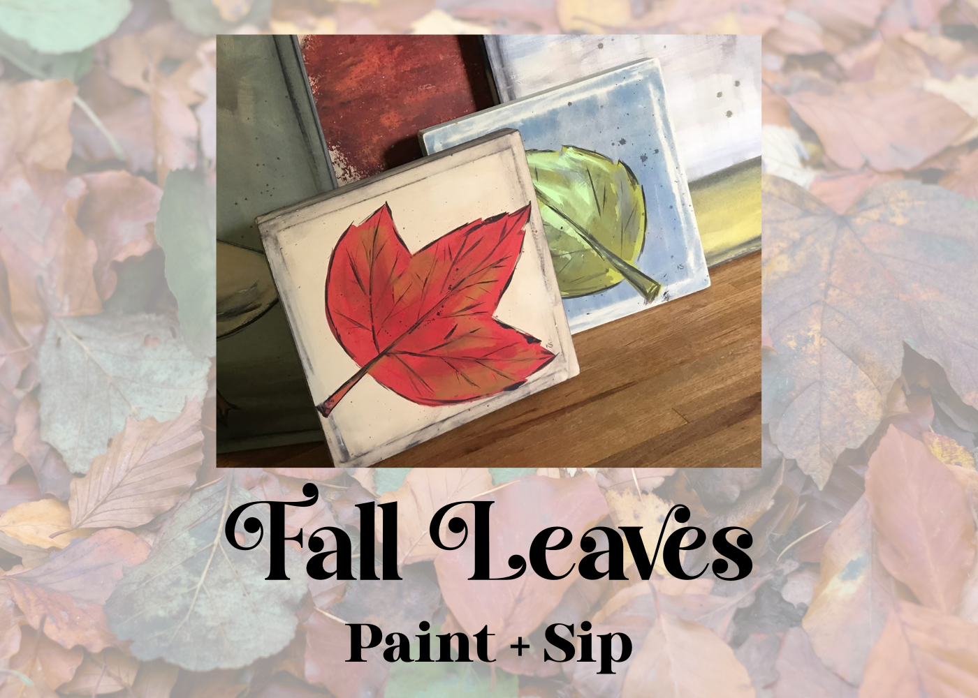 Paintings of fall leaves