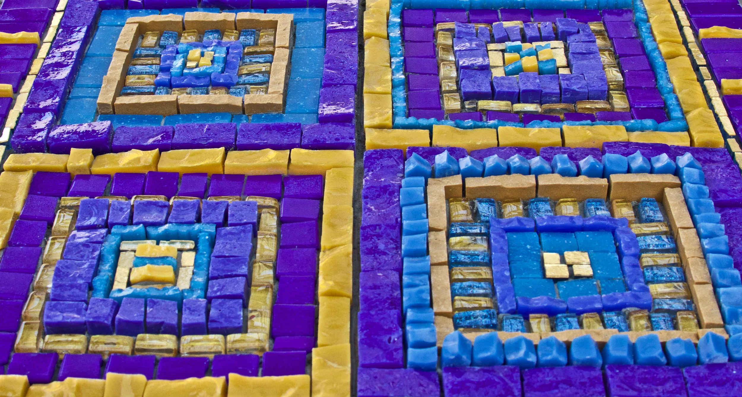 Beginner's Mind #3 , detail. 10" x 8" | 25 cm x 20 cm. Smalti, mosaic gold, vitreous, other glass
