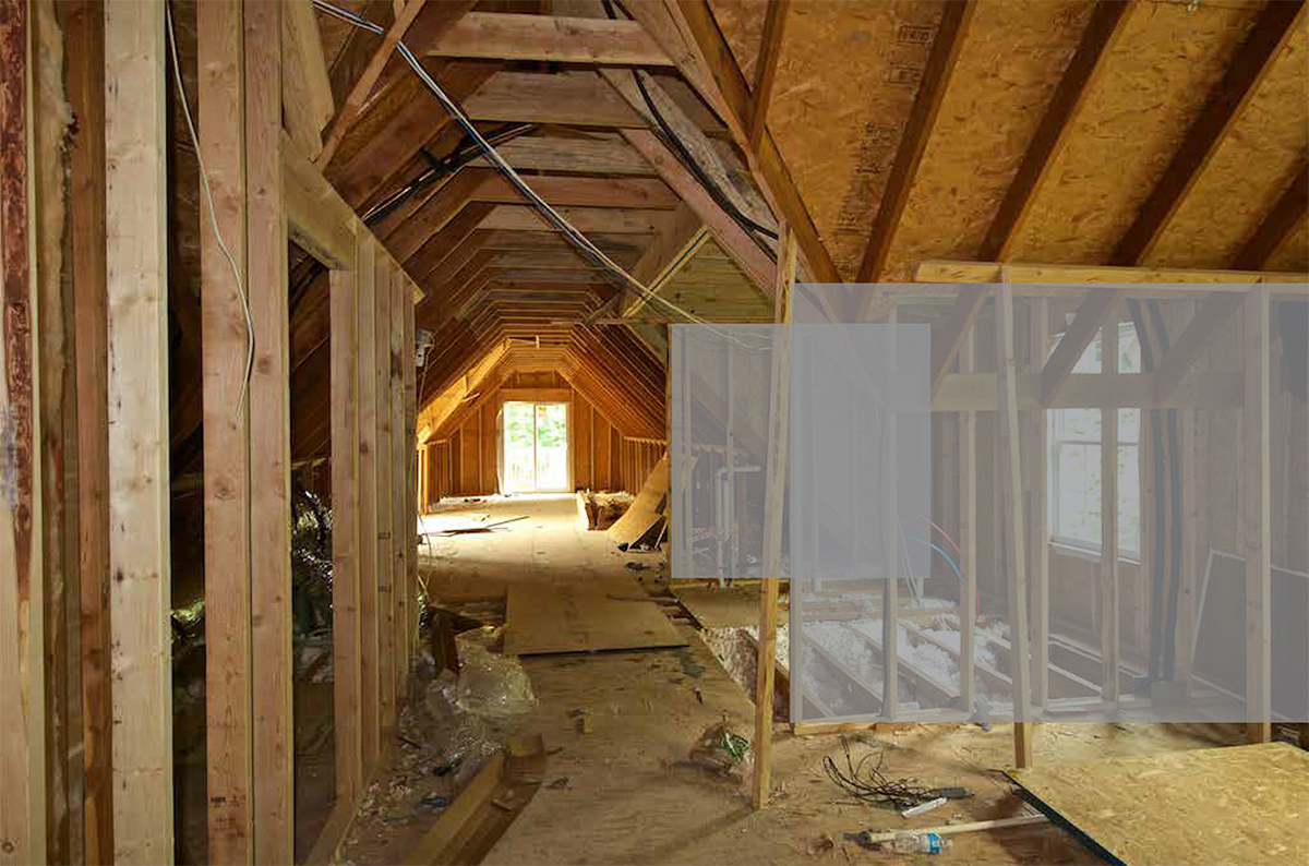 After extension. I've added those two transparent gray 'walls' to help it make more sense.