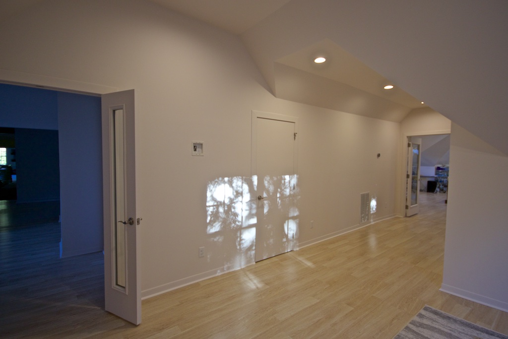  Inside the studio living area/guest room with back to double window, let me show you yet another closet behind the center door— an awesome closet!&nbsp; Studio is to the right. 