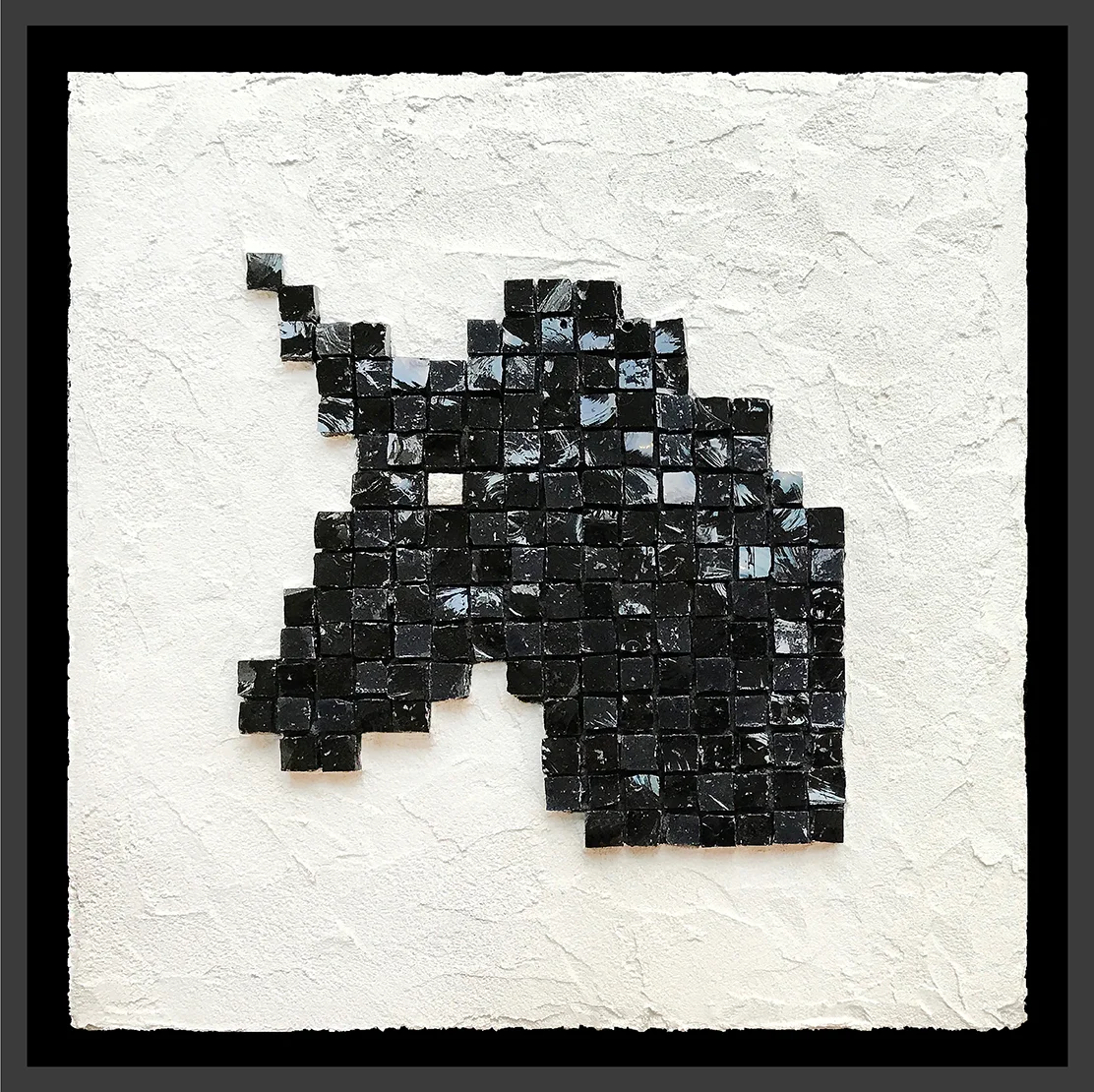 Without frame: 8" x 8" Smalti, thinset