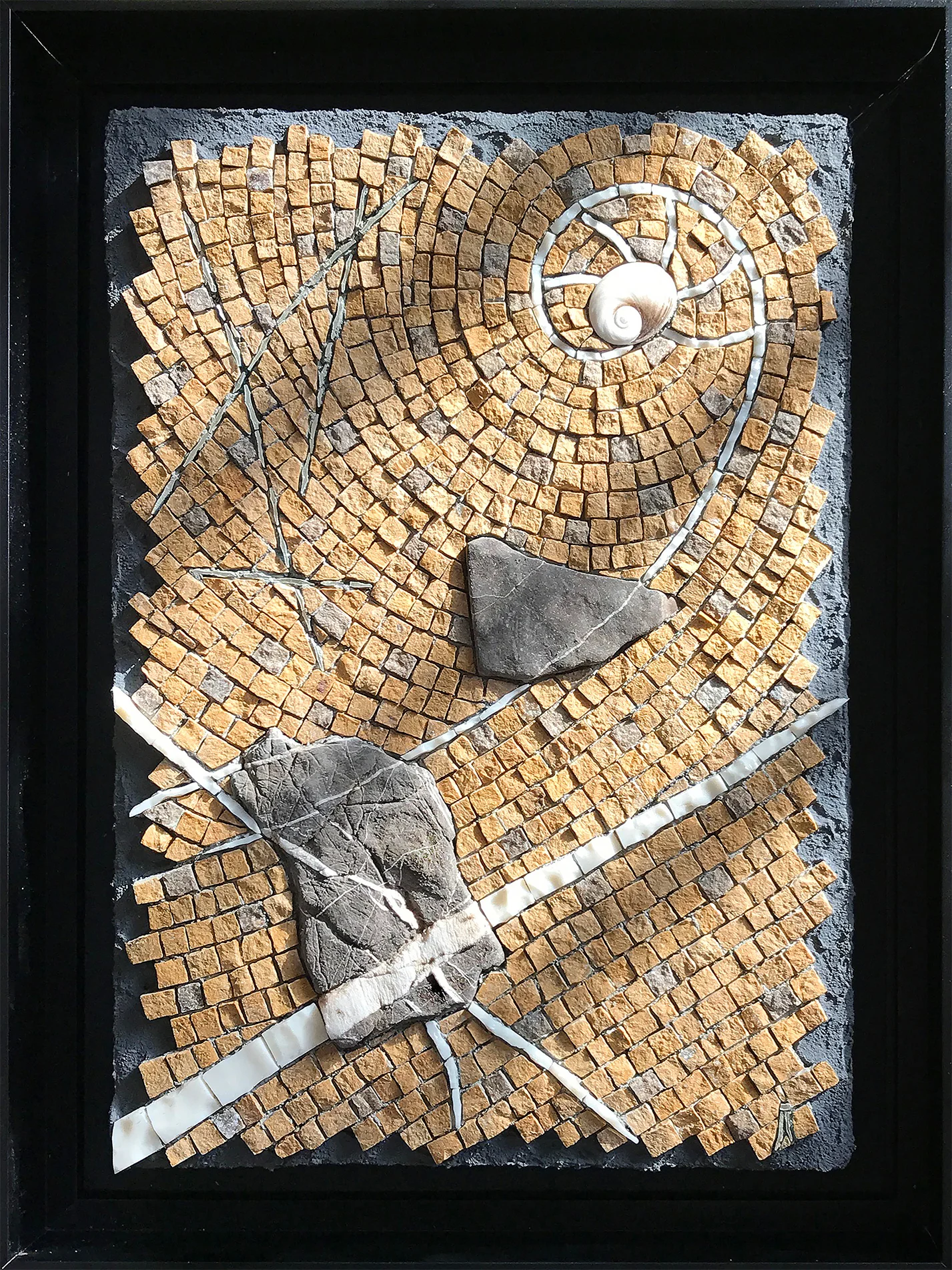 A textural view, shot in bright morning light through a window.