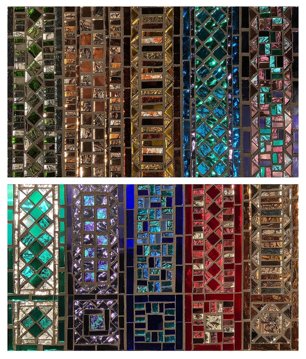 Idea Boards for 2" decorative frame options. Each board: 6" x 10" | 15cm x 25cm. Mirror and Van Gogh glass. 
