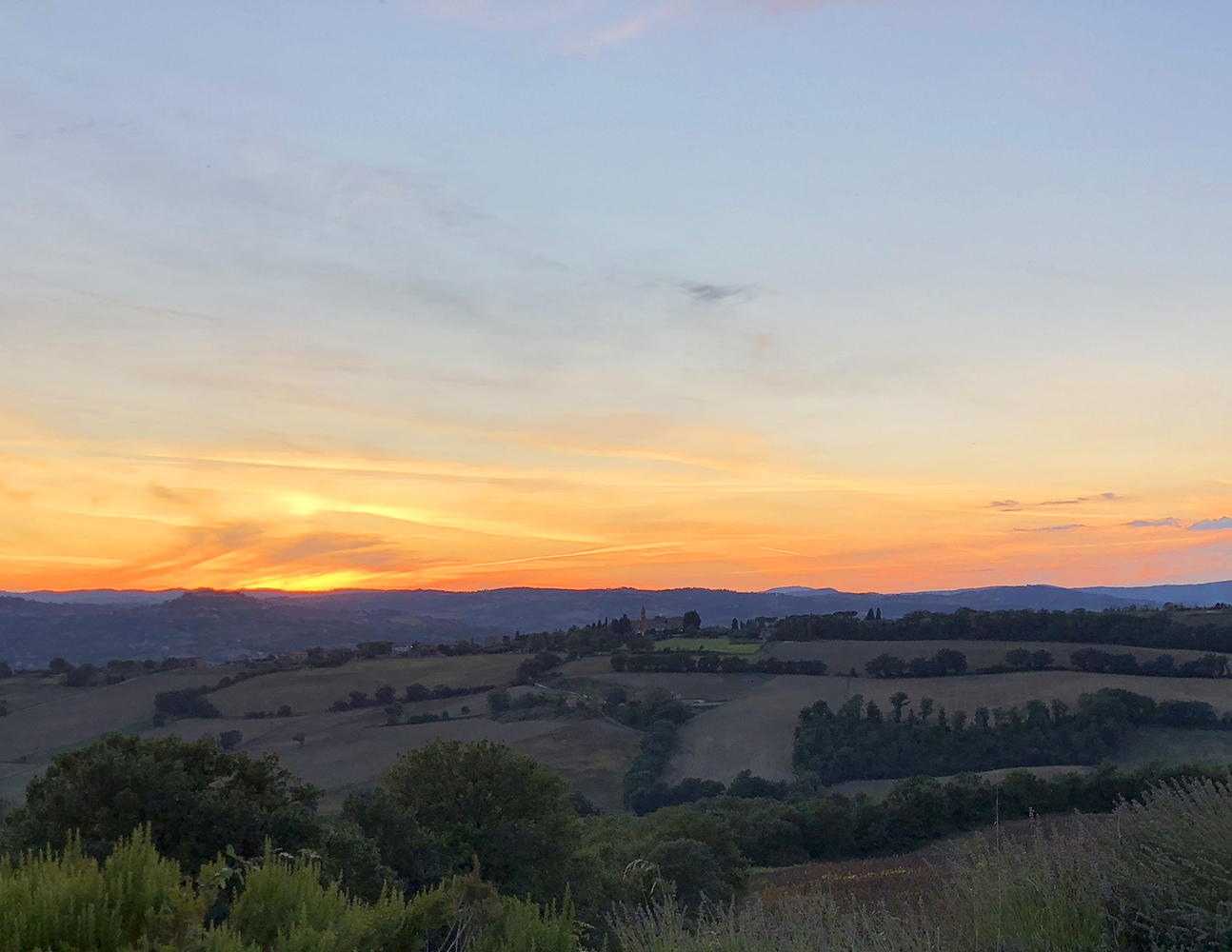 Sunset from Todi, Italy