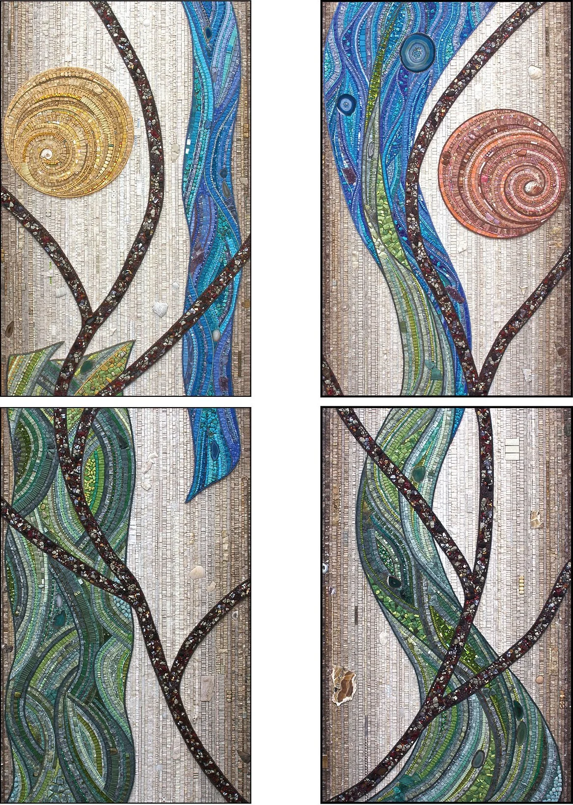 Daytime and Dreamtime (2011) Commission for Northeastern Oklahoma Agricultural and Mechanical College (NEO) in Miami, Oklahoma, facilitated by Oklahoma Art in Public Places (OAIPP). 