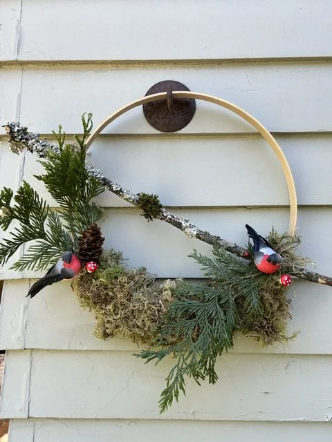 Drop-in & Decorate Happy Hour: Woodland Mini-Habitat Wreath with Repurposed Embroidery Hoop