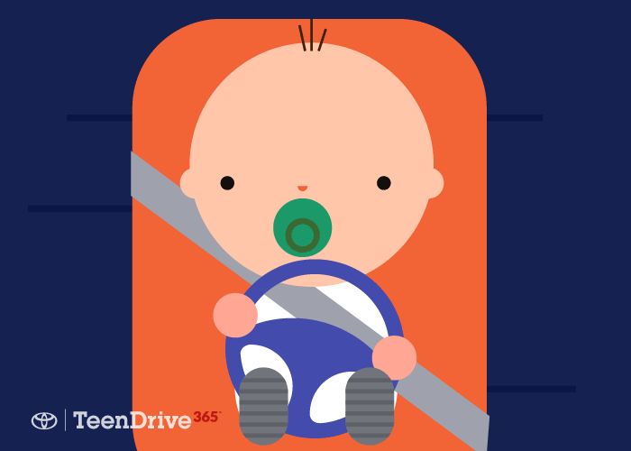 KIDS START LEARNING TO DRIVE THE MOMENT THEIR CAR SEAT FACES FORWARD.